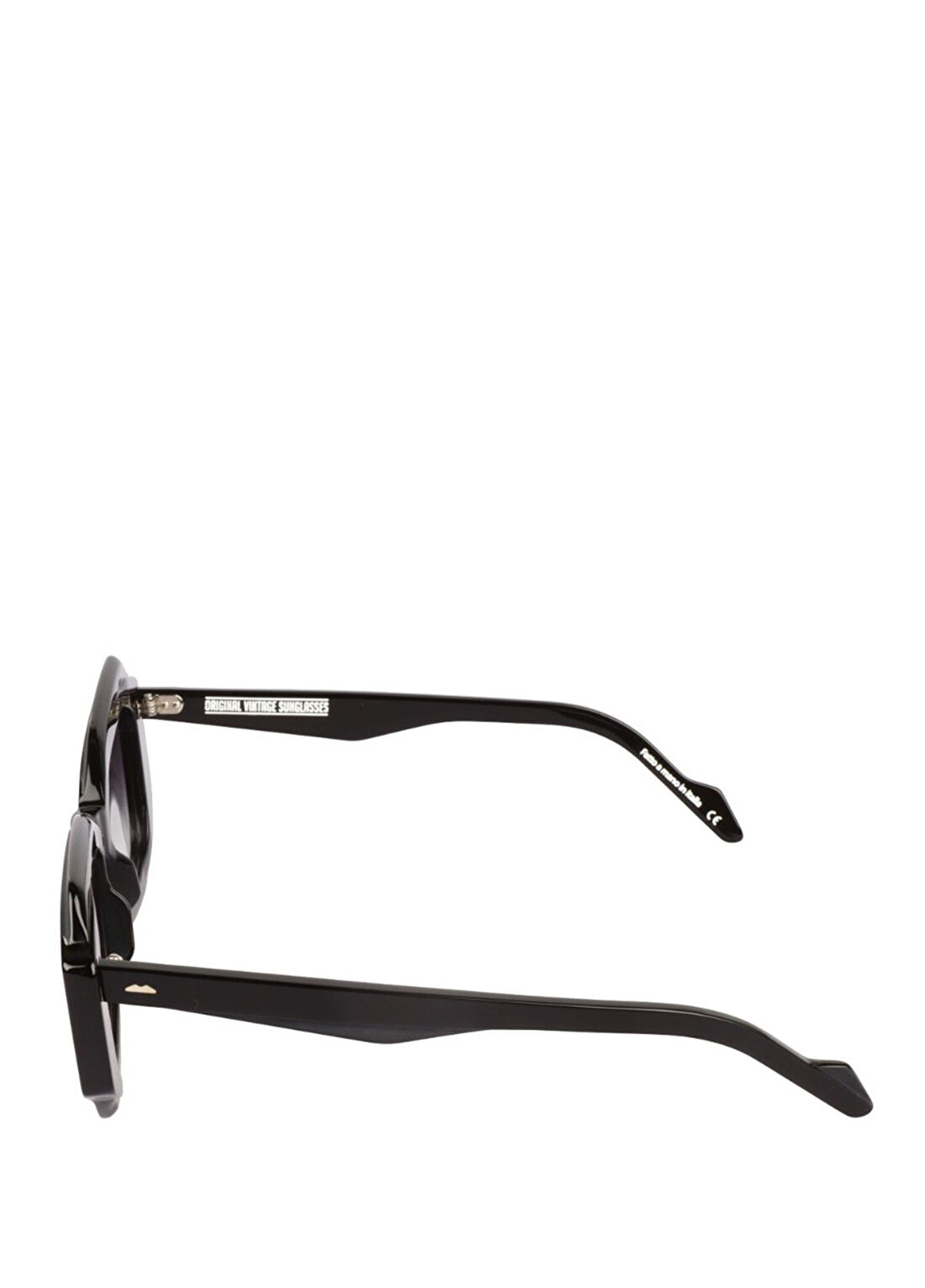 Original Vintage Sunglasses Gloss Double GD 03 Black Asetat Unisex Güneş Gözlüğü görsel 3