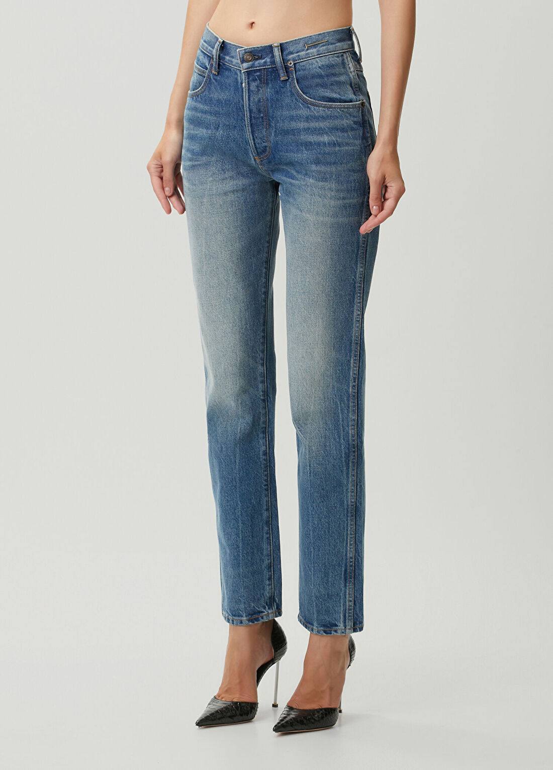 Tom Ford Mavi Straight Leg Jean Pantolon görsel 3