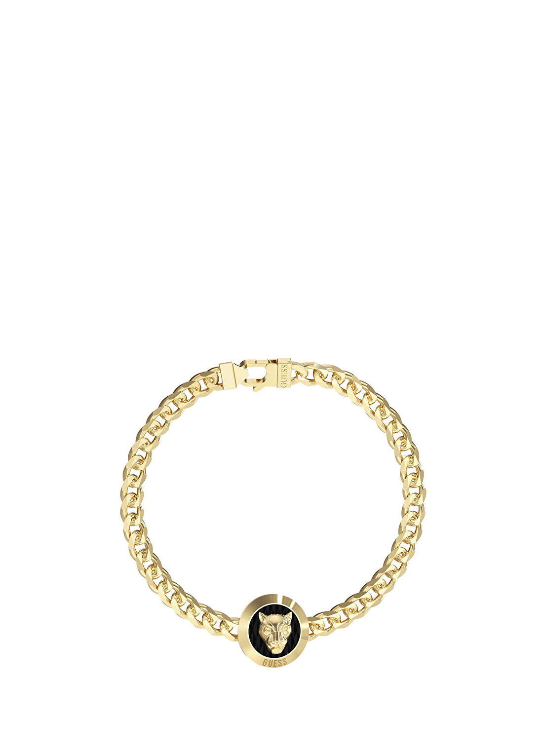 Guess JGUJUMB06086JWYGS Panther Altın Rengi Çelik Erkek Bileklik