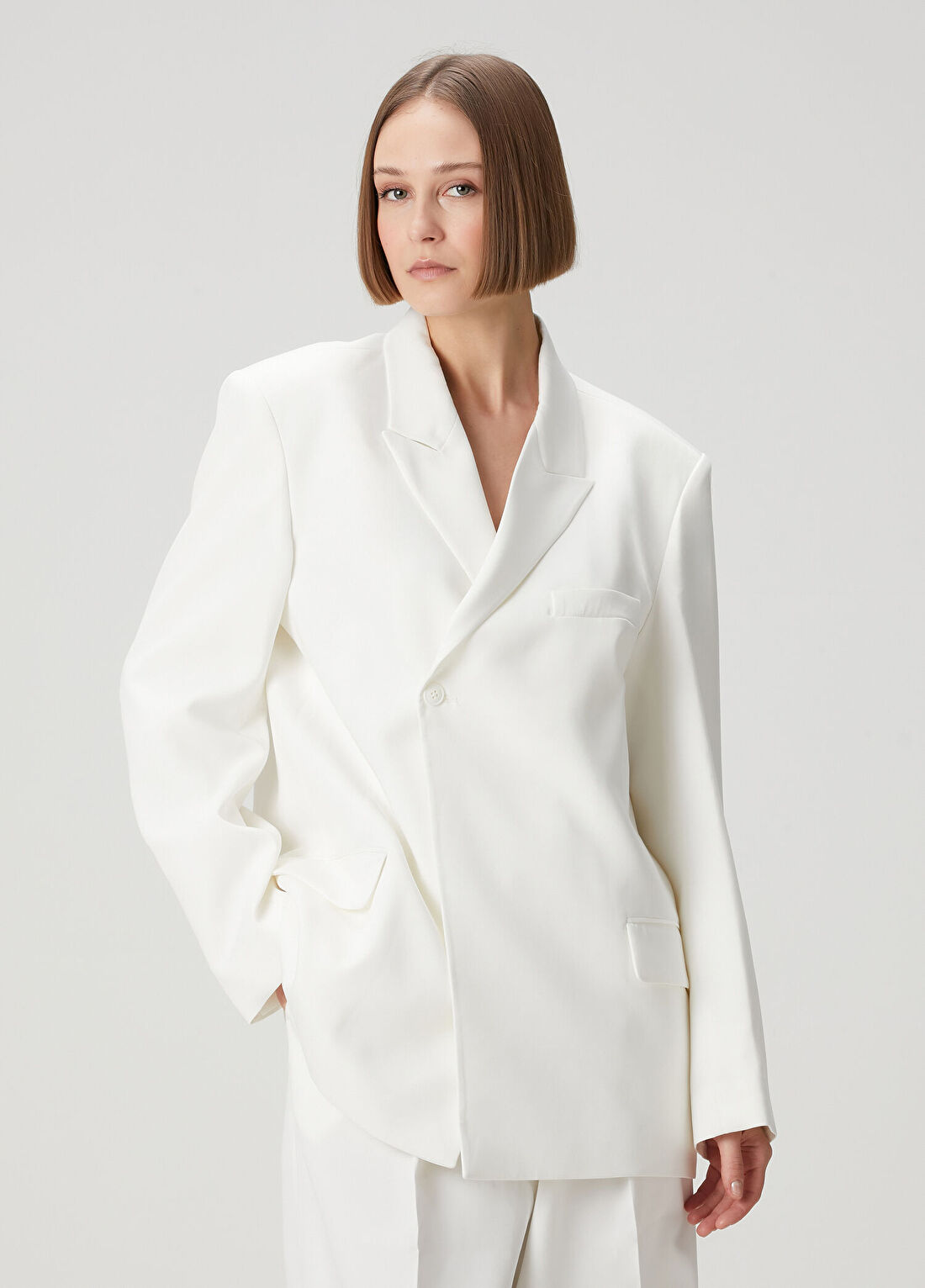 Studio Cut Beyaz Blazer