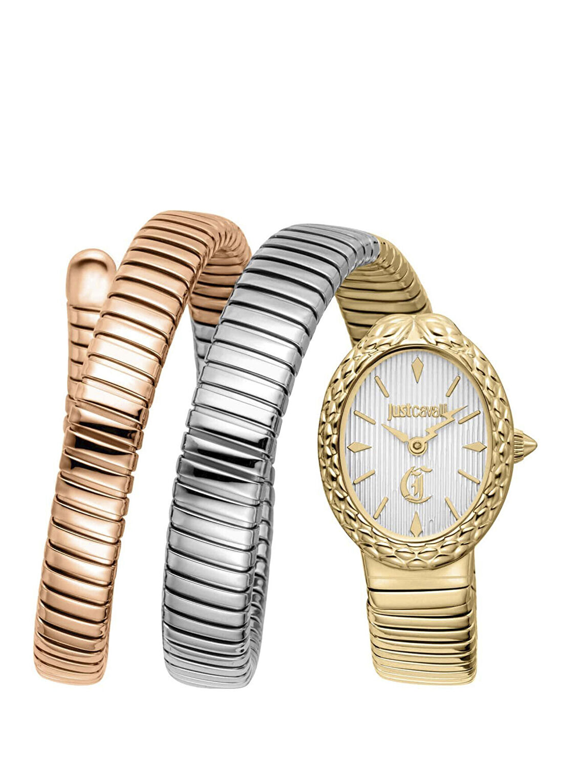 Just Cavalli JC1L391M0065 Altın Rengi Metali Gri Rose Gold Çelik Kadın Kol Saati