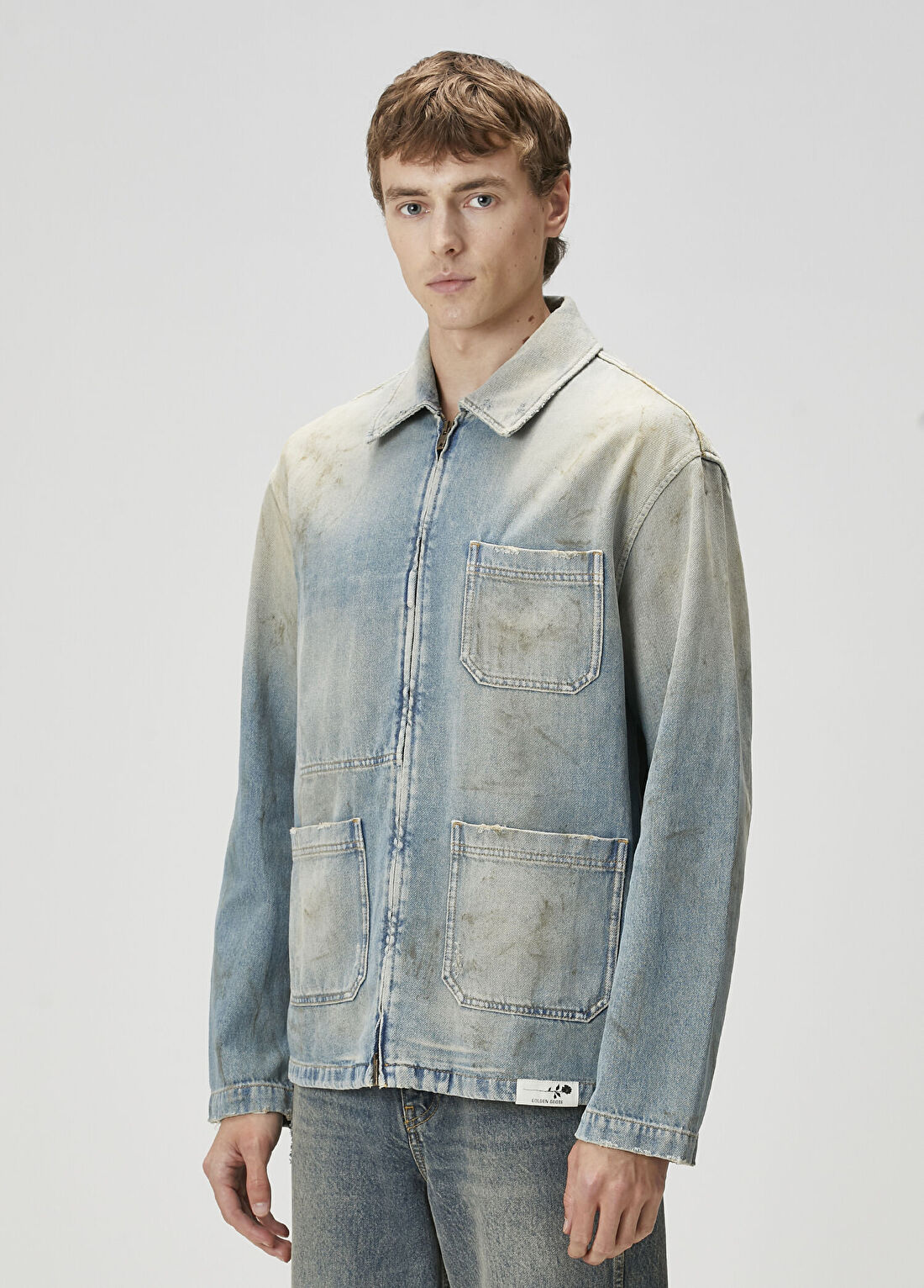 Golden Goose Mavi Denim Ceket görsel 3