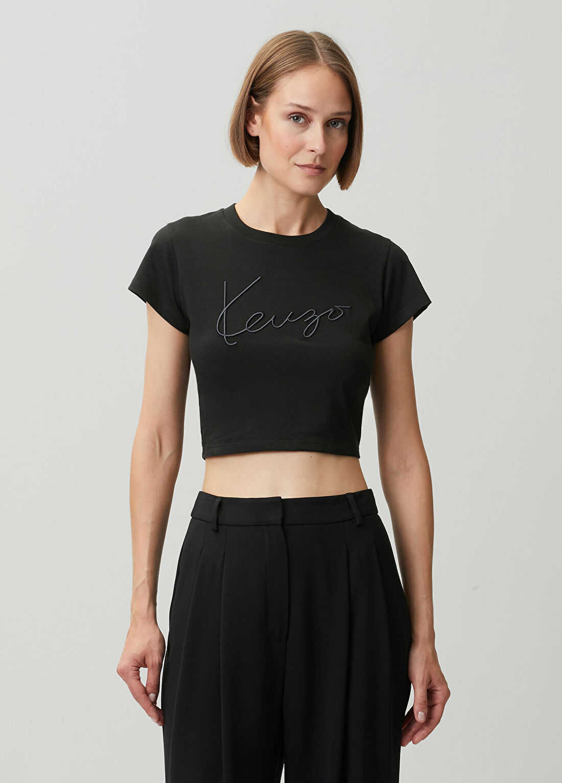 Kenzo Siyah Crop T-shirt