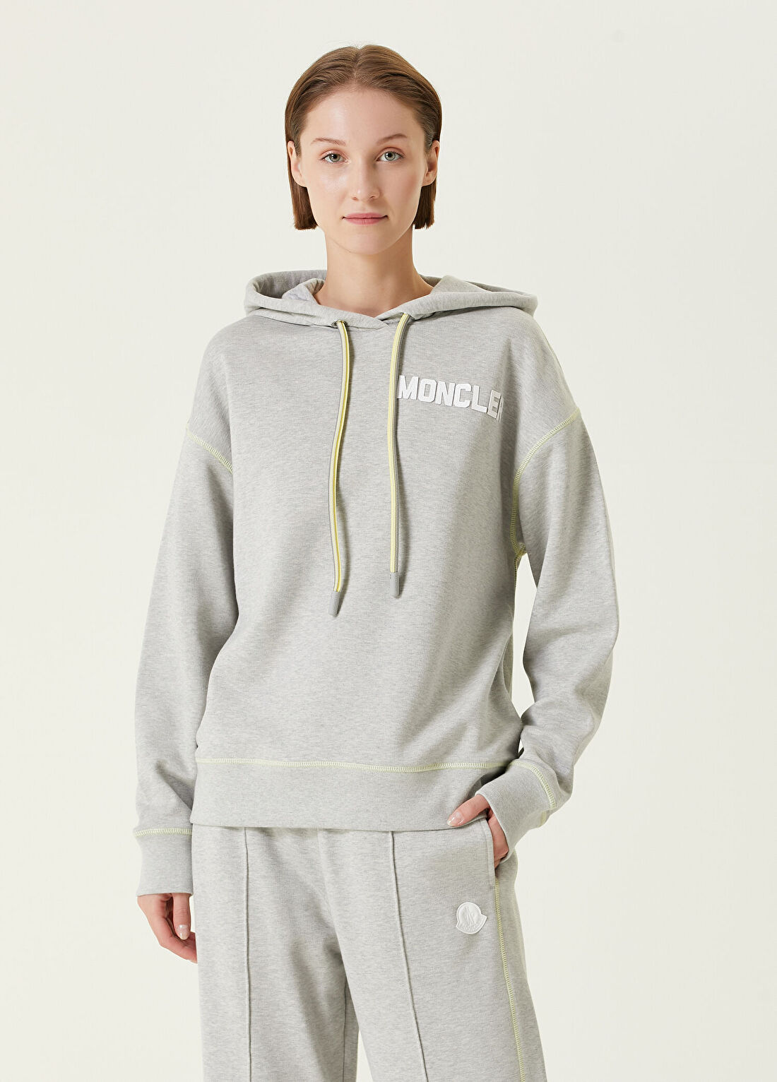 Moncler Gri Kapüşonlu Sweatshirt