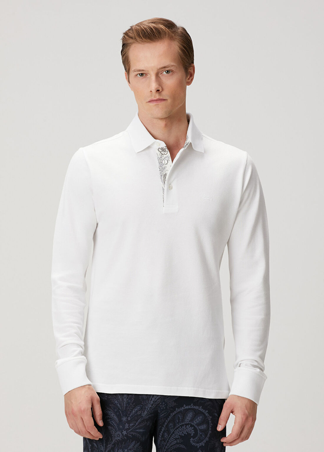 Etro Beyaz Polo Yaka Sweatshirt