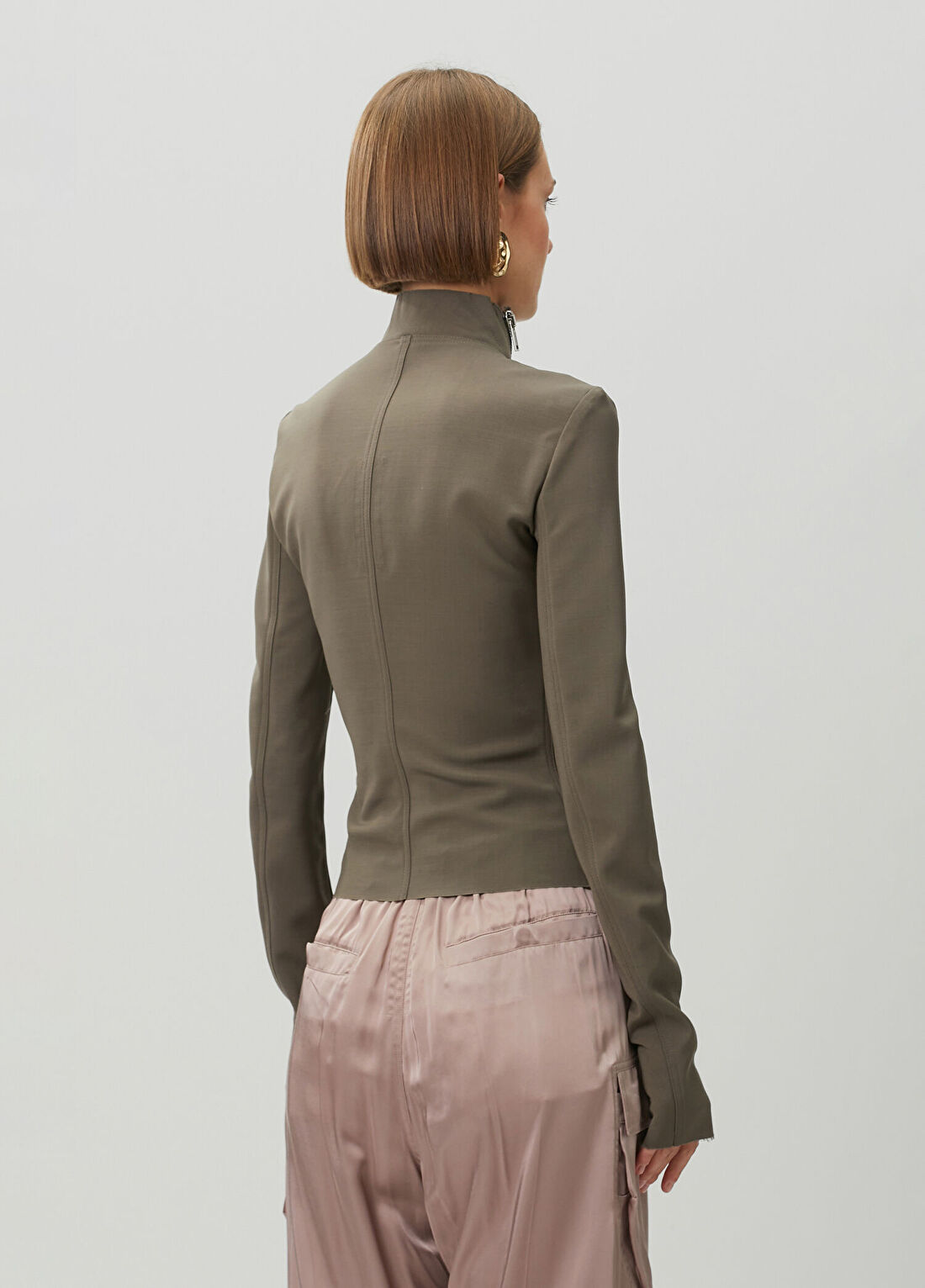 Rick Owens Gri Yün Ceket görsel 4