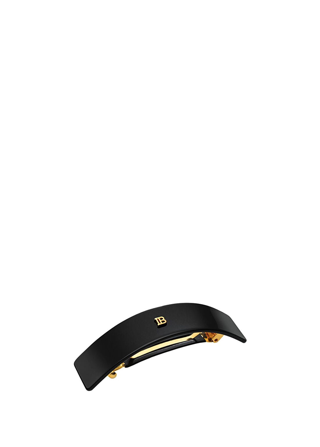 Balmain Cellulose Acetate Barrette Pour Cheveux Siyah Büyük Boy Kadın Toka