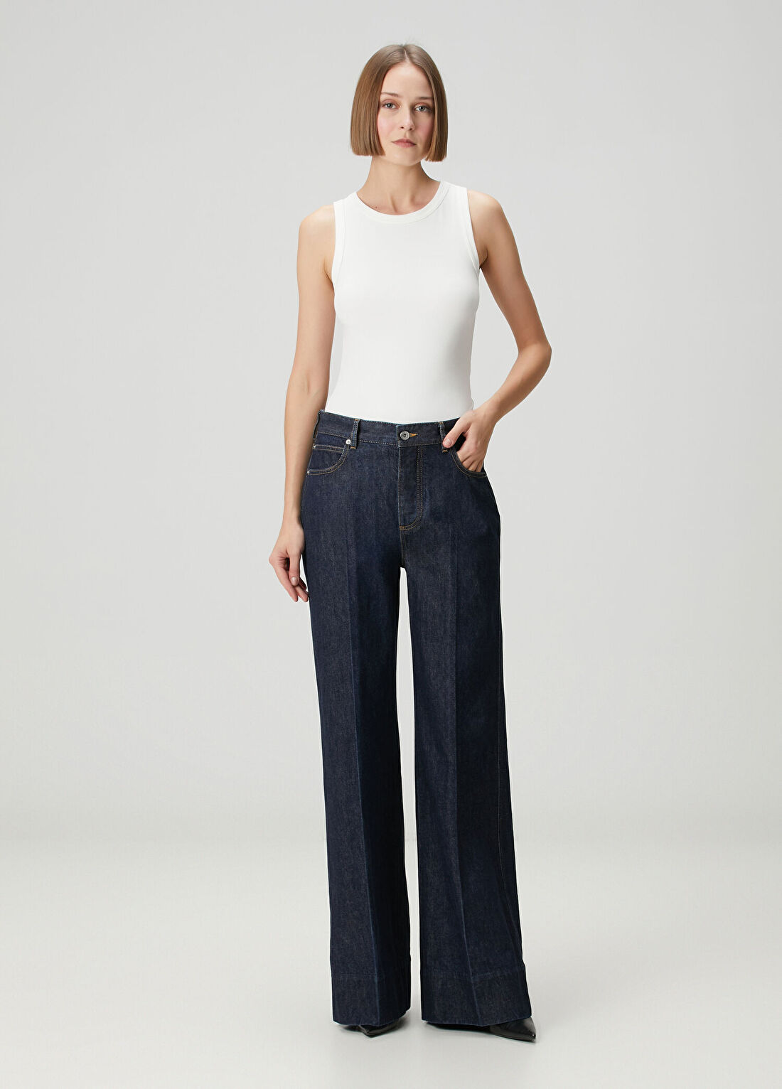 Bottega Veneta Koyu Mavi Jean Pantolon