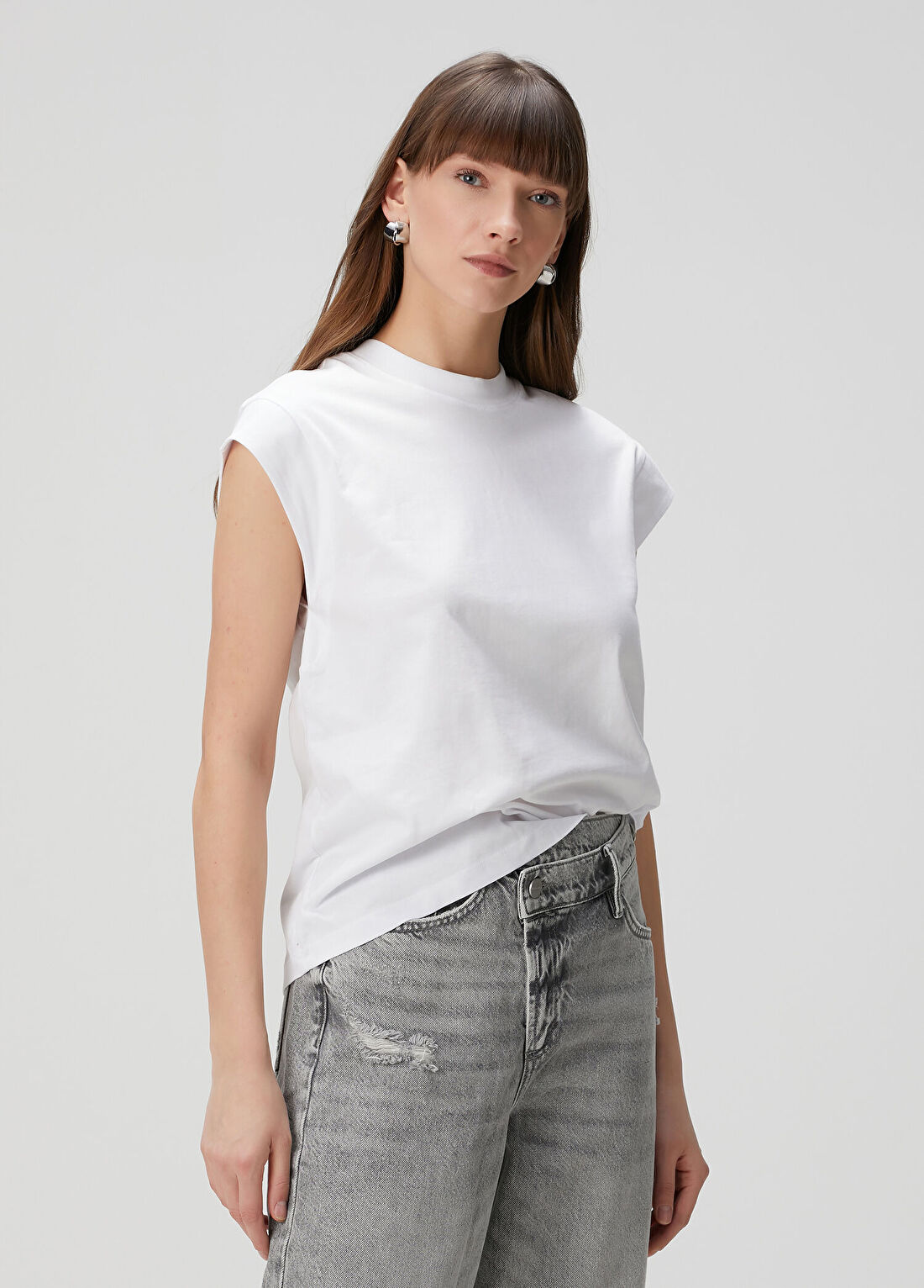AllSaints Esme Beyaz T-shirt görsel 3