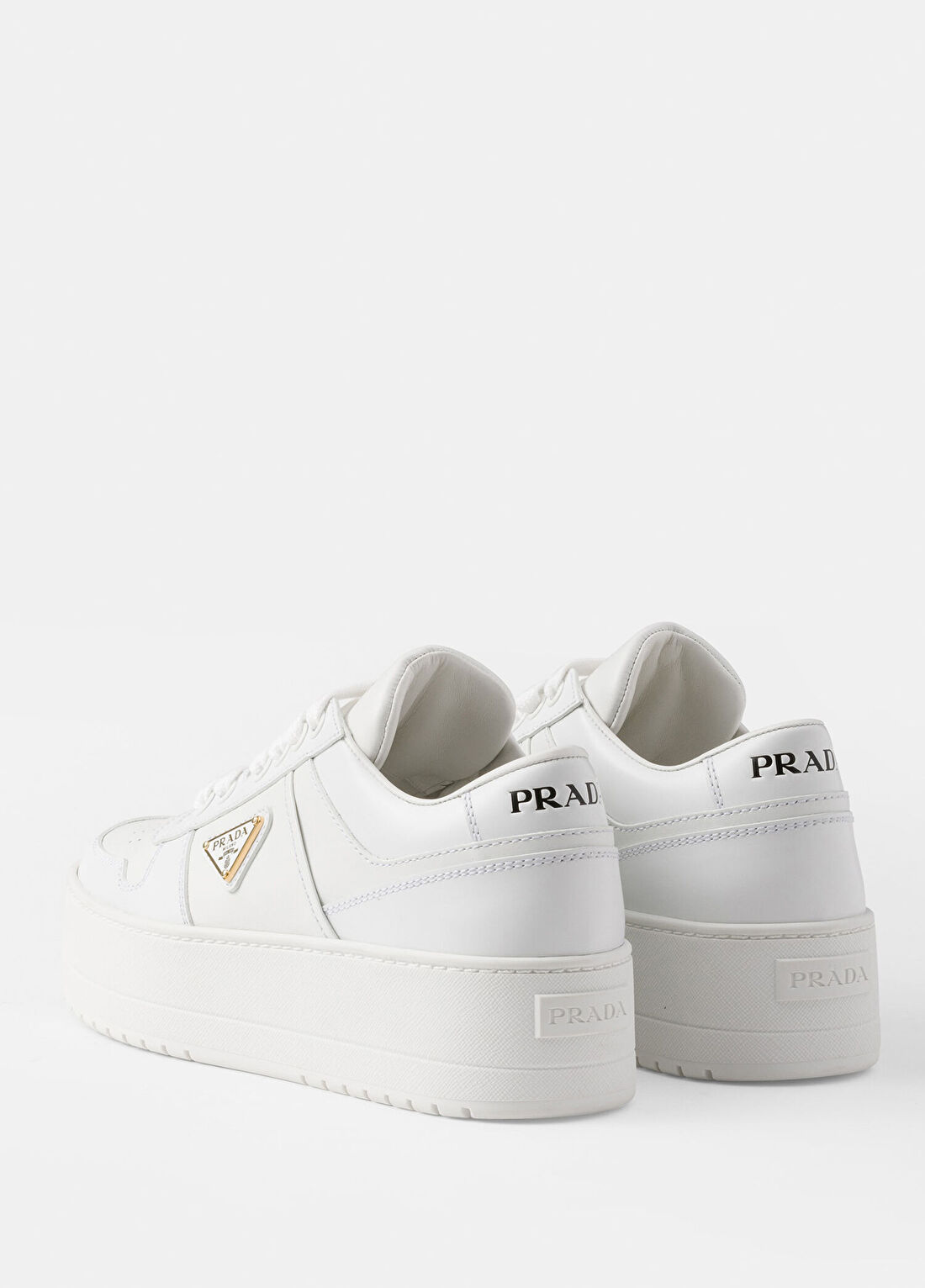 Prada Downtown Bold Beyaz Deri Kadın Spor Ayakkabı görsel 3