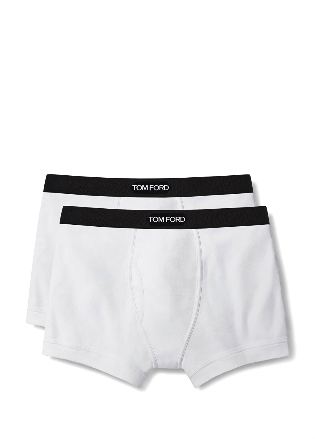 Tom Ford Beyaz 2li Logo Bantlı Boxer Set