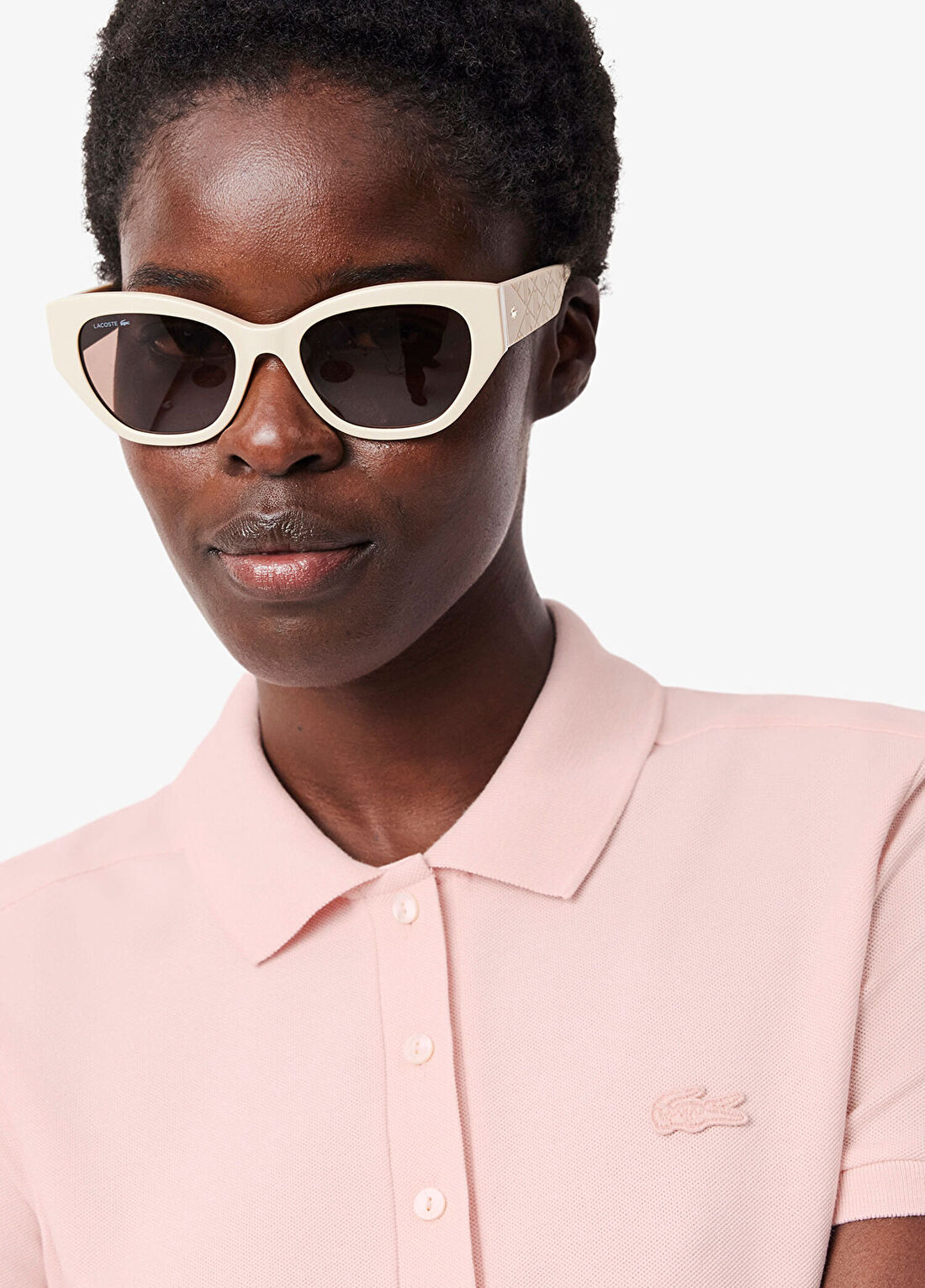 Lacoste Slim Fit Pembe Polo Yaka Kadın T-Shirt görsel 2