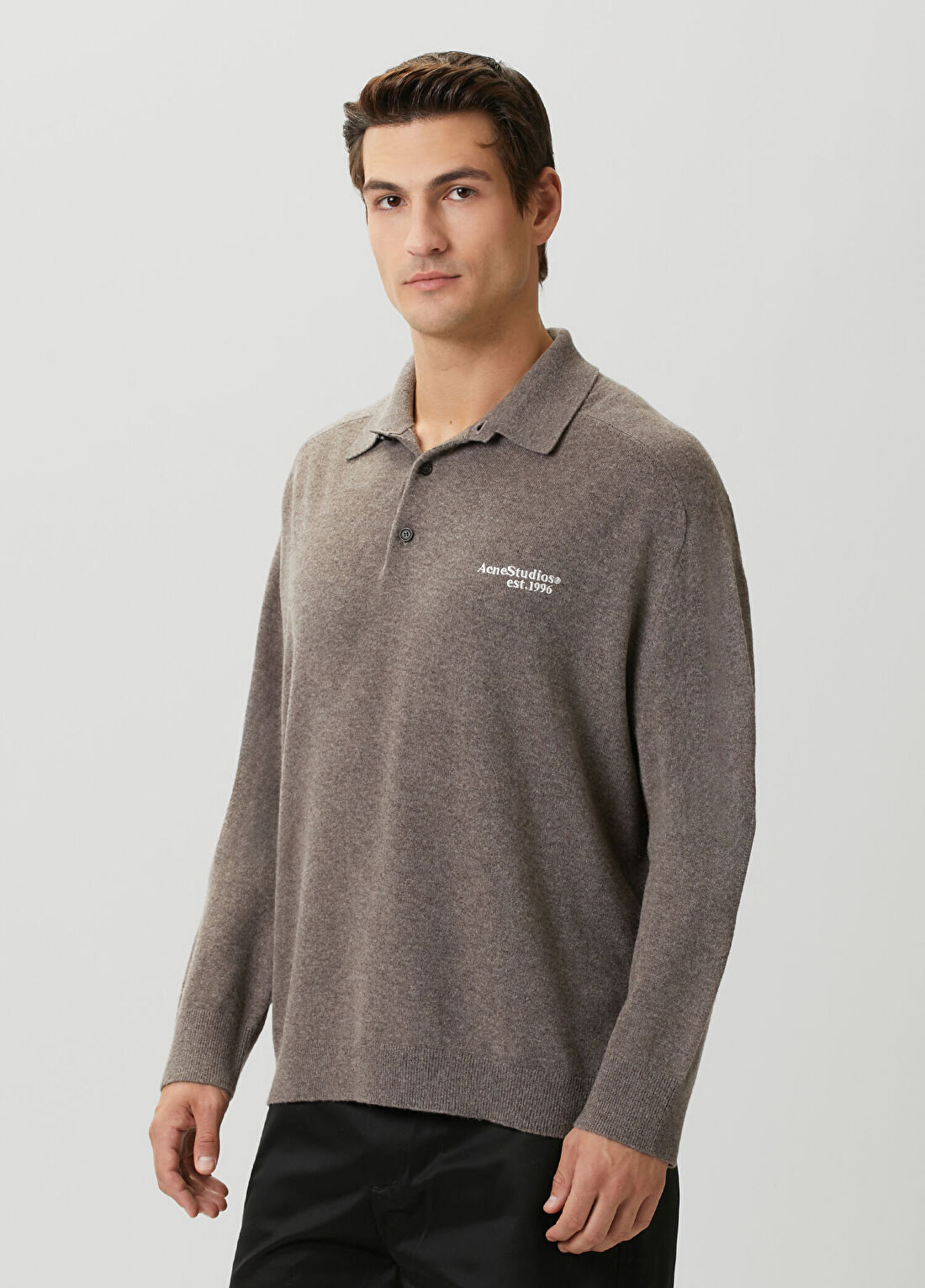 Acne Studios Vizon Polo Yaka Yün Triko görsel 3
