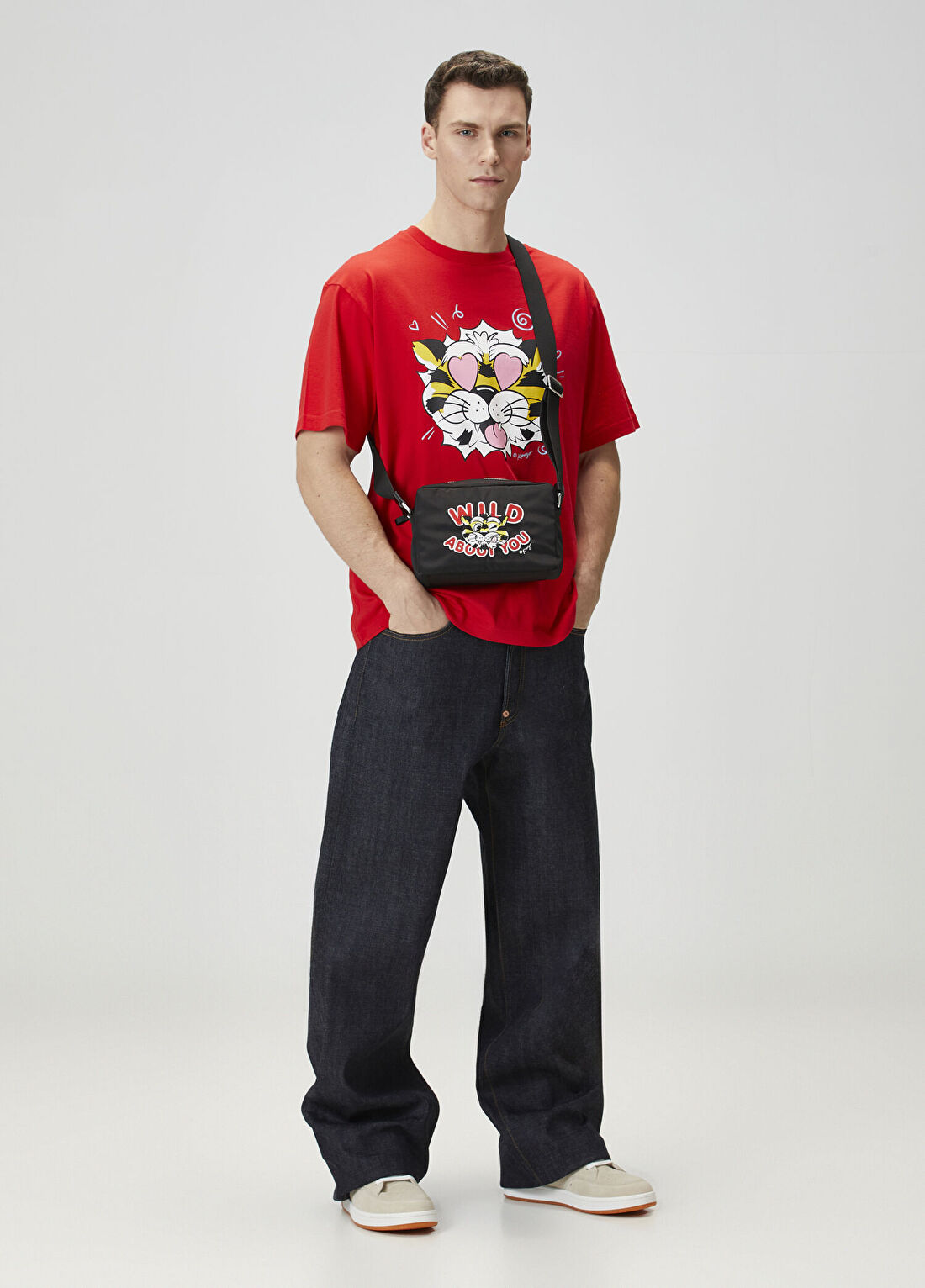 Kenzo Wild Tiger Siyah Erkek Çapraz Çanta görsel 2