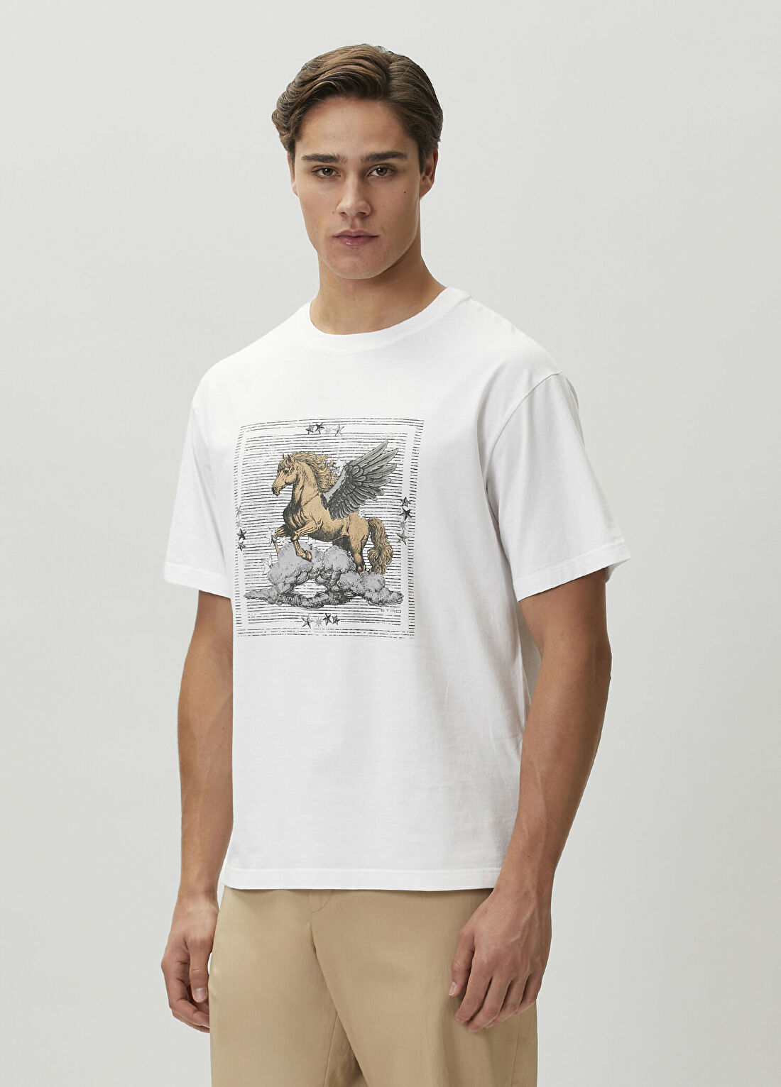 Etro Beyaz Grafik Baskılı T-shirt görsel 3