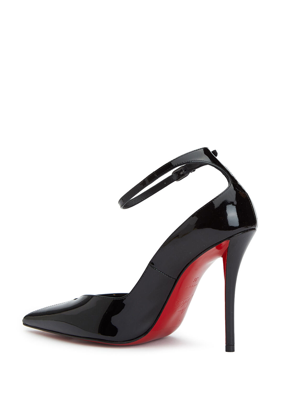 Christian Louboutin Erozee Siyah Deri Topuklu Ayakkabı görsel 3