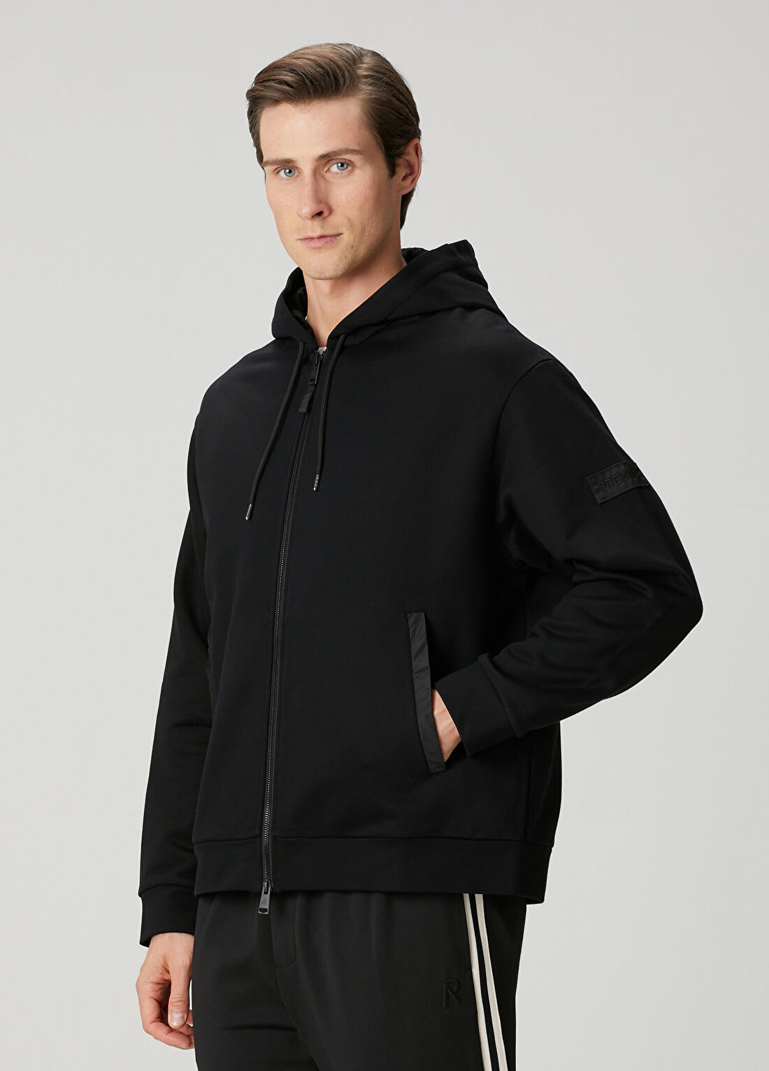 Premiata Siyah Kapüşonlu Sweatshirt görsel 3