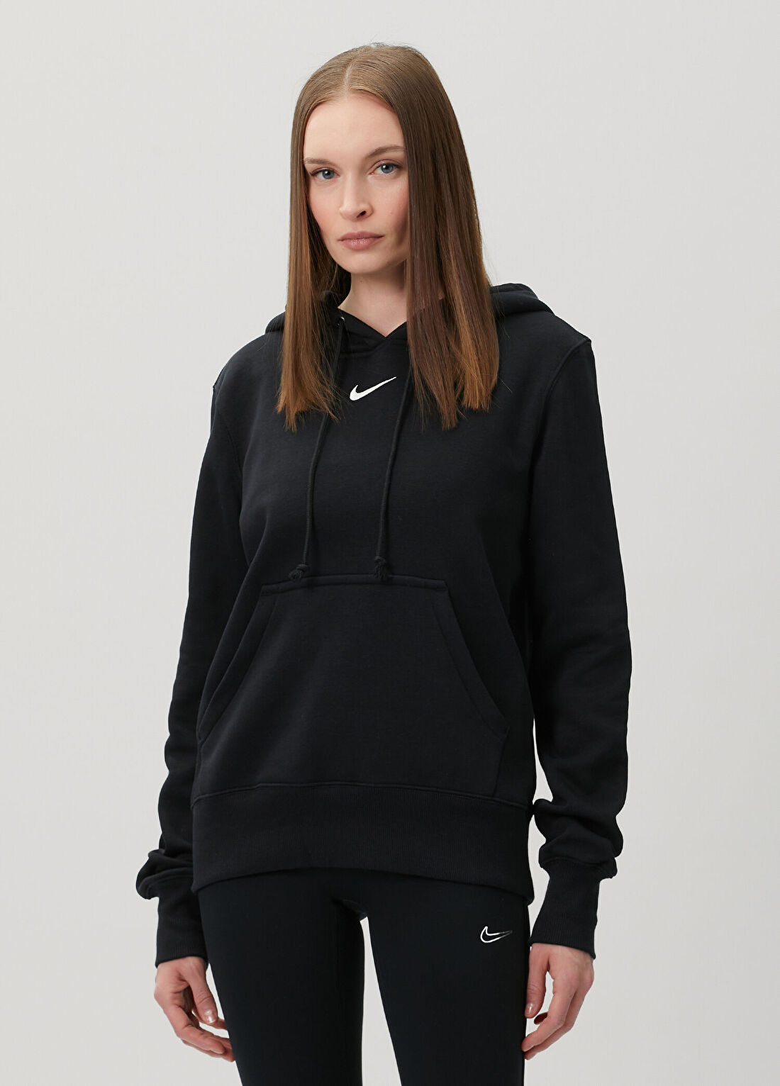 Nike Phoenix Fleece Siyah Kapüşonlu Sweatshirt