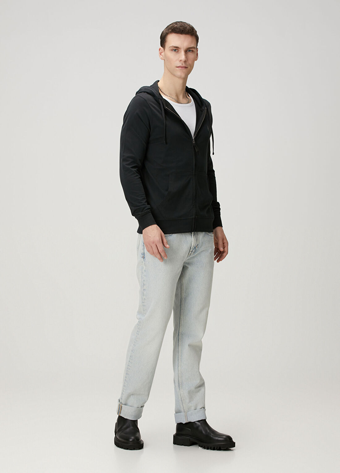 AllSaints Siyah Kapüşonlu Sweatshirt görsel 2
