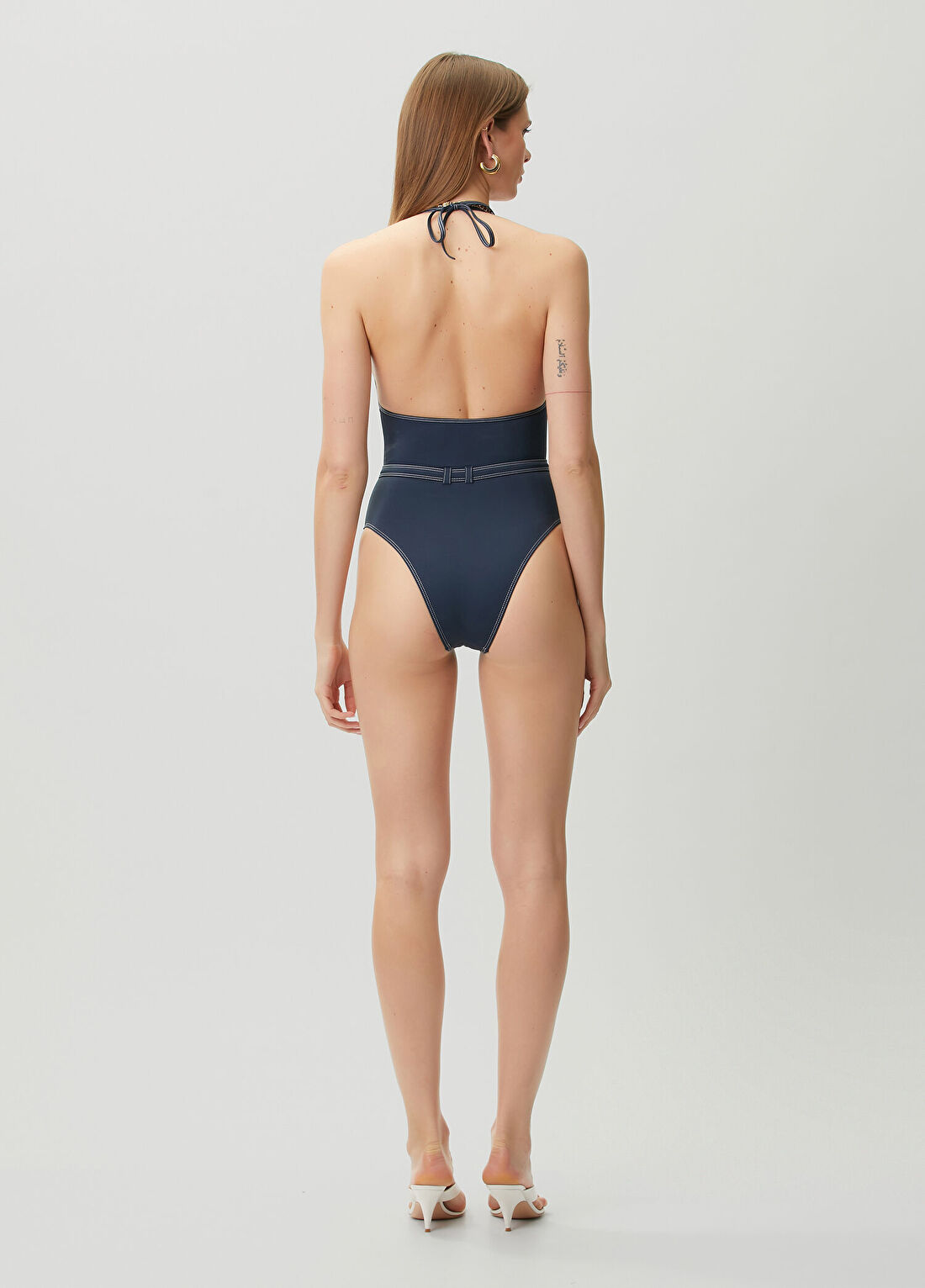 Balmain Lacivert Dikişli Mayo görsel 4