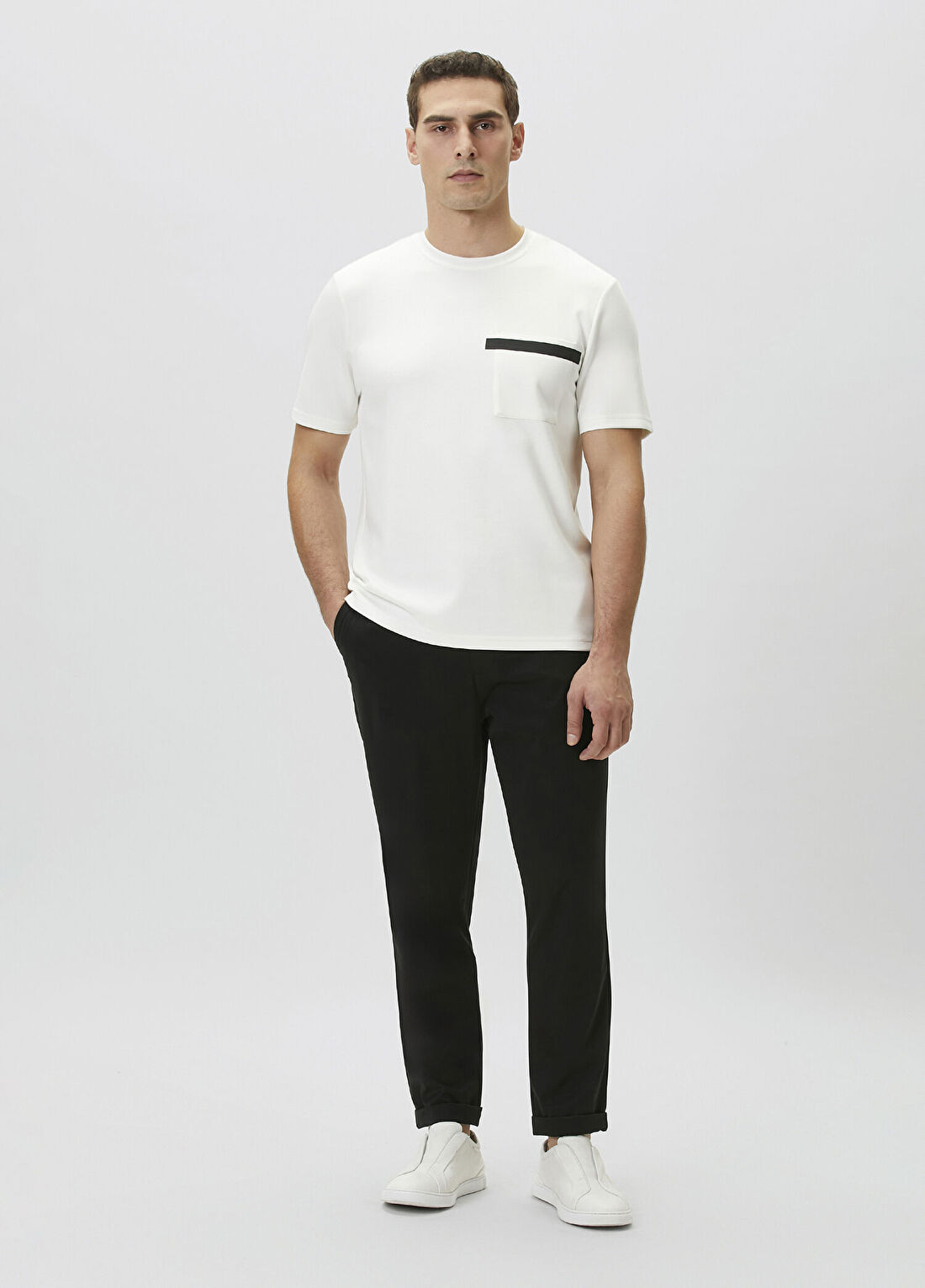 Network Ekru Baskı Detaylı T-shirt görsel 2