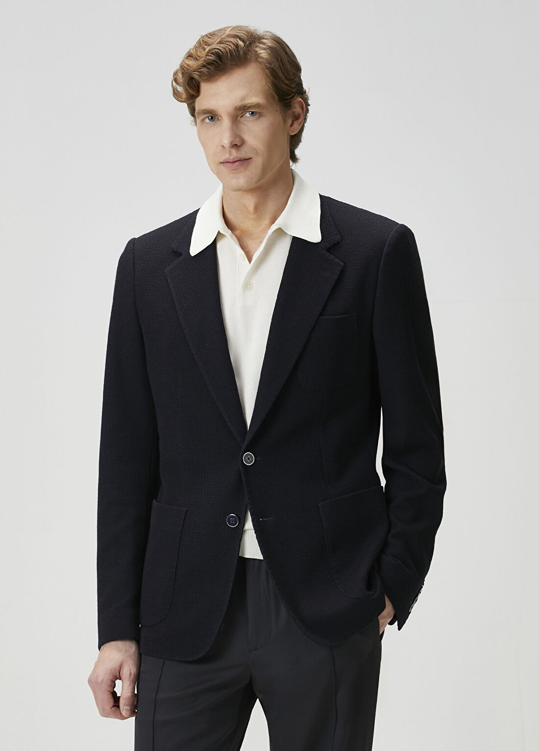 Dolce&Gabbana Lacivert Yün Ceket