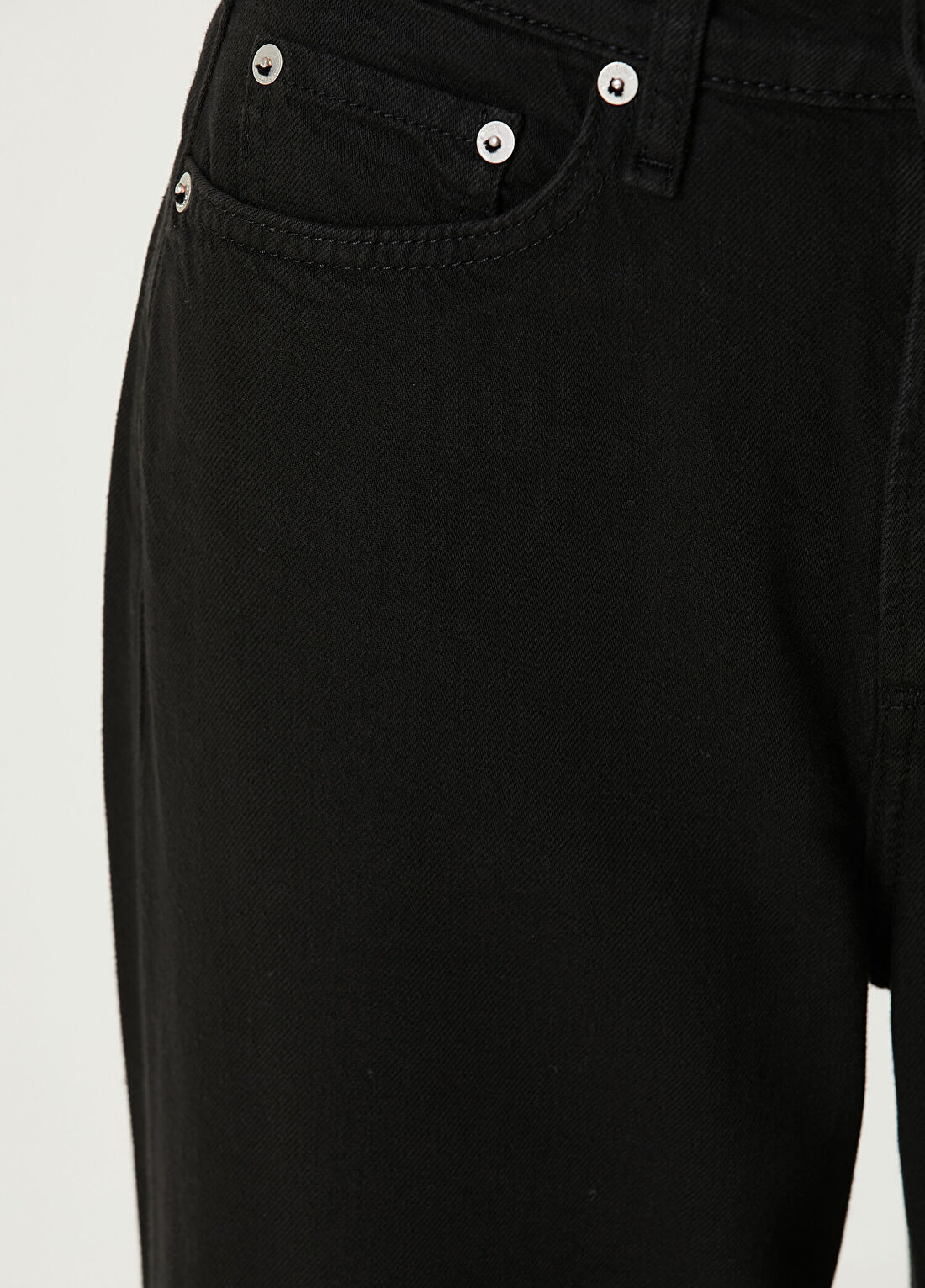 Rag&Bone Logan Siyah Wide Leg Jean Pantolon görsel 4