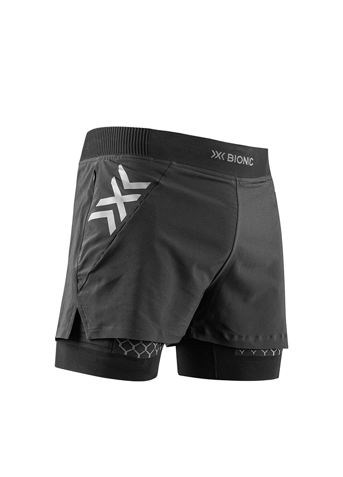 X-Bionic Twyce Race 2in1 Shorts Siyah Erkek Koşu Şortu