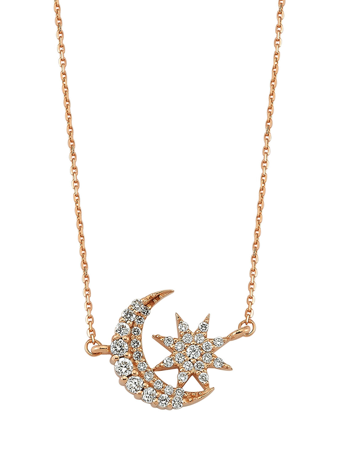 Bee Goddess Venus Star Pırlantalı Kadın Altın Kolye