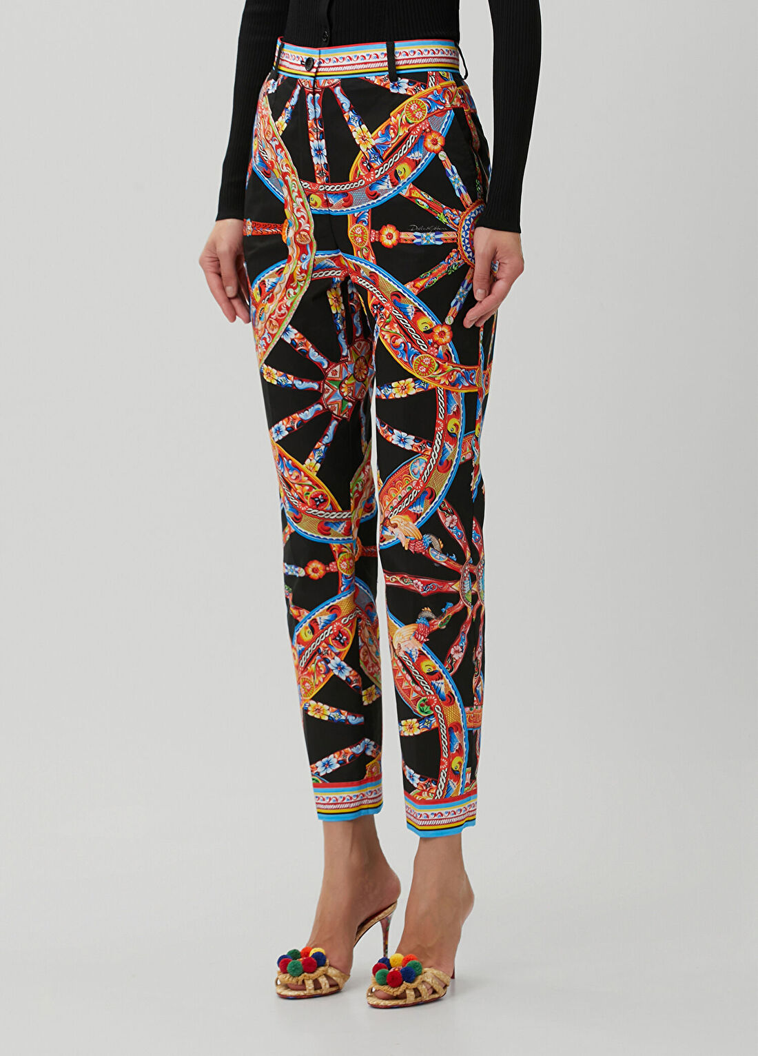 Dolce&Gabbana Siyah Desenli Pantolon görsel 3