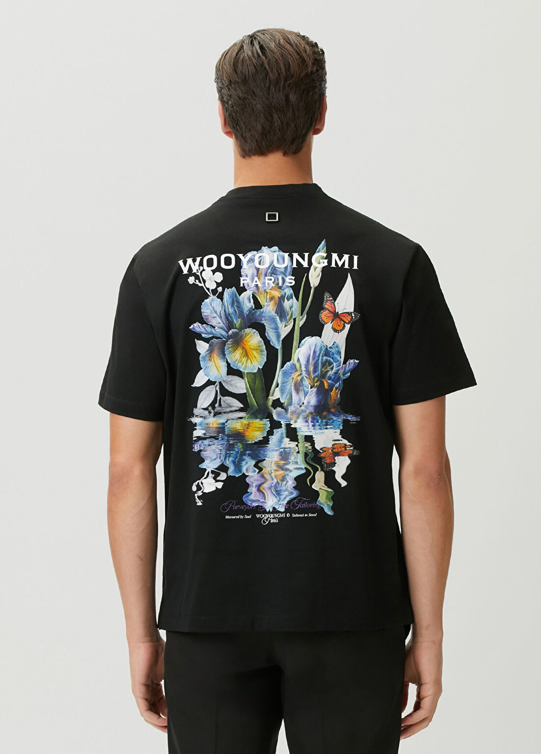 Wooyoungmi Siyah Çiçek Baskılı T-shirt