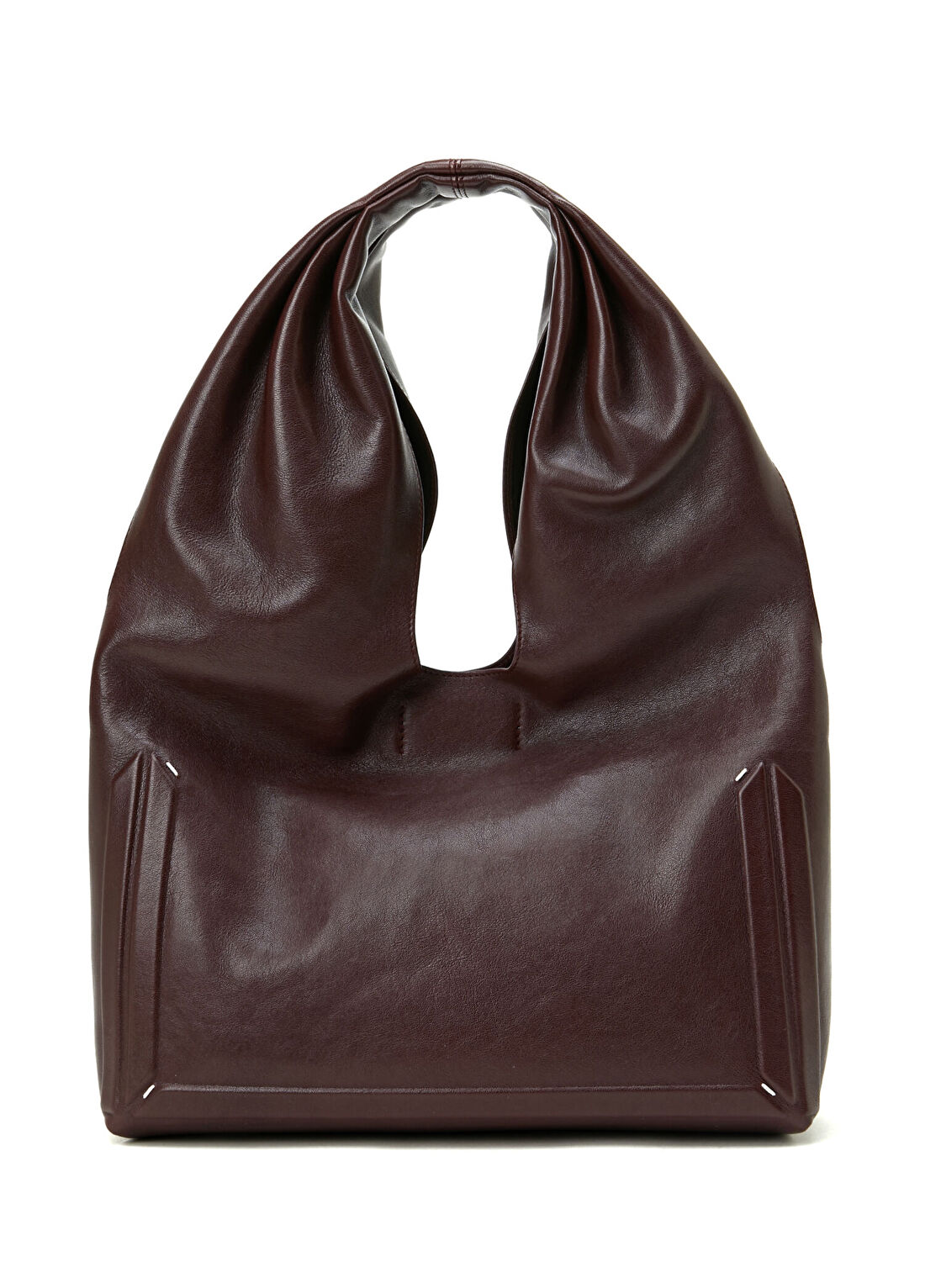 Maison Margiela Box Bag Medium Bordo Kadın Deri Çanta görsel 3