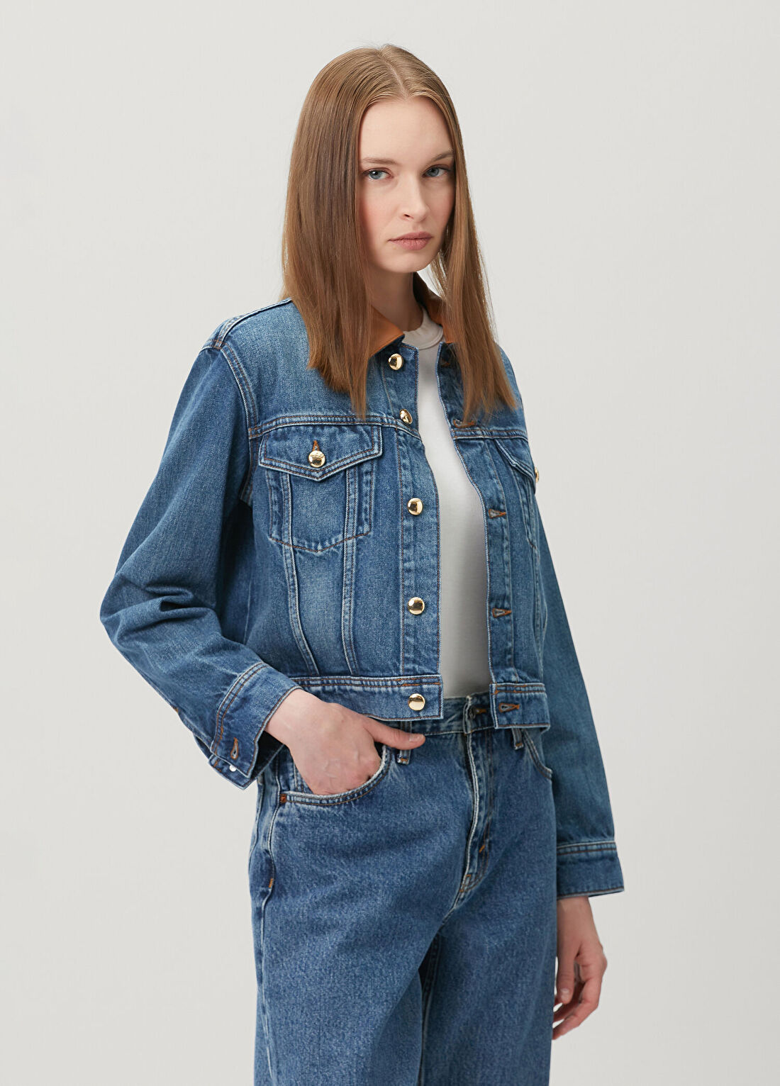 Maje Bavin Mavi Denim Ceket