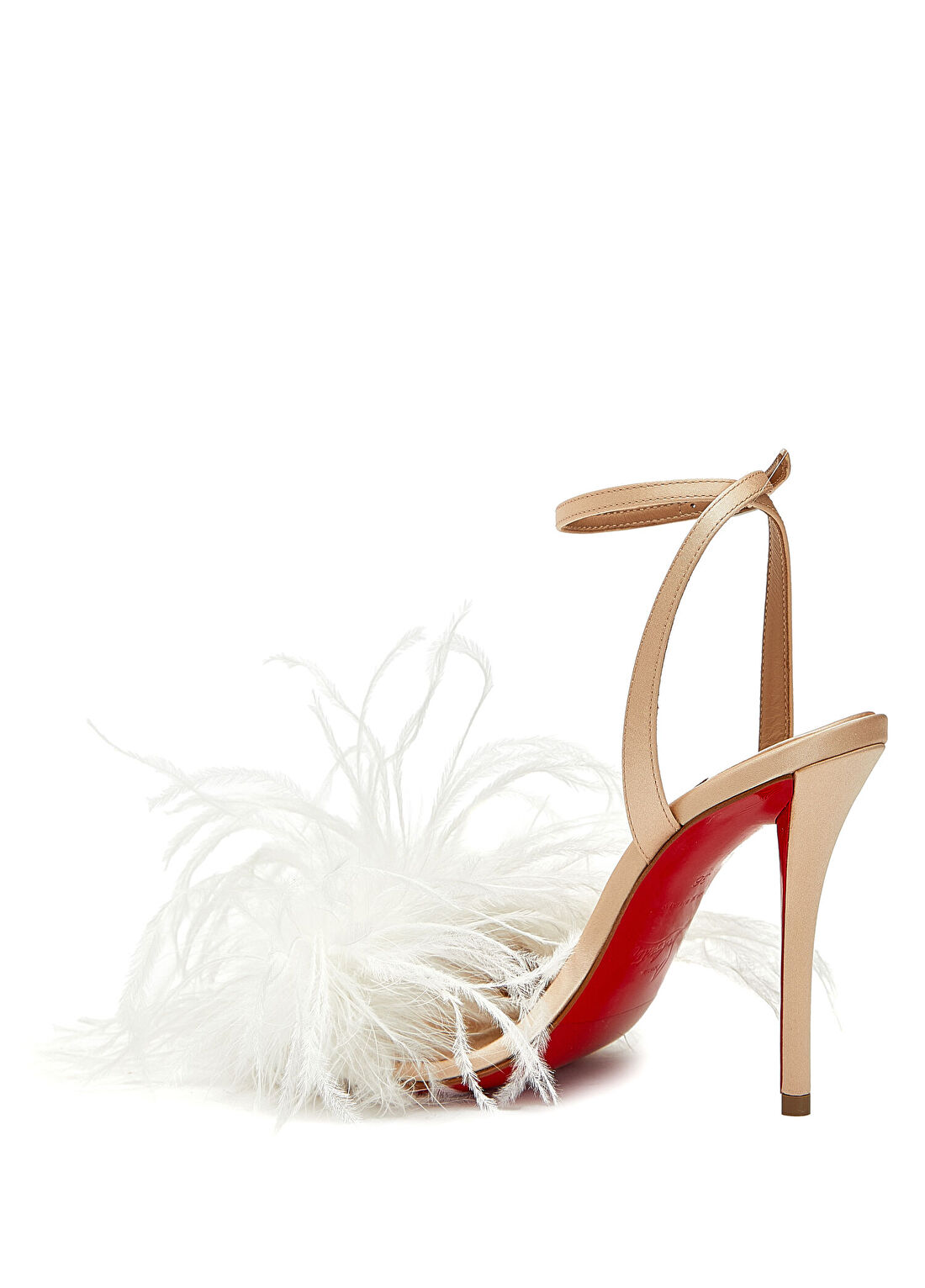 Christian Louboutin Miss Tüy Detaylı Kadın İpek Sandalet görsel 3