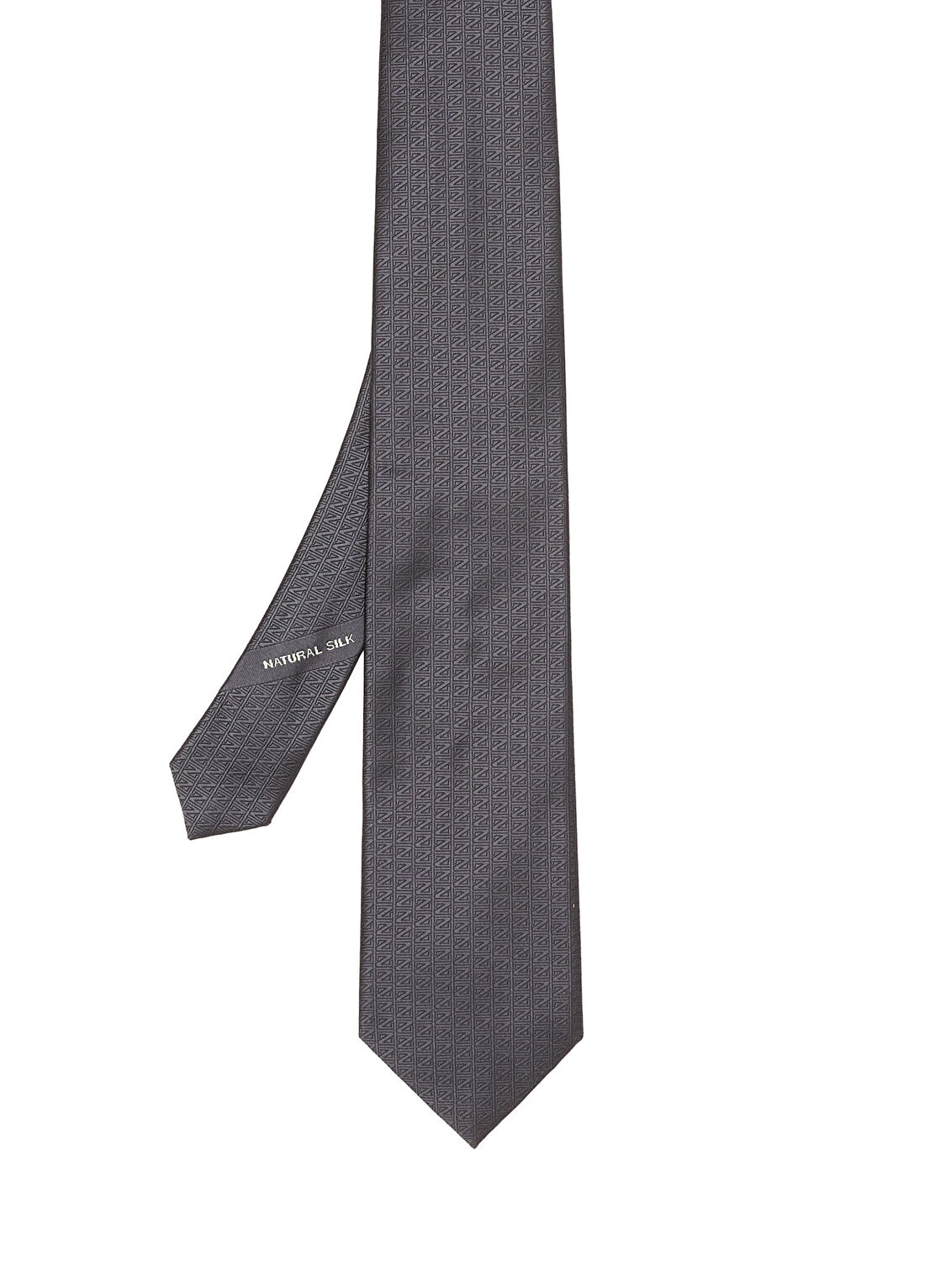 Zegna Gri İpek Kravat
