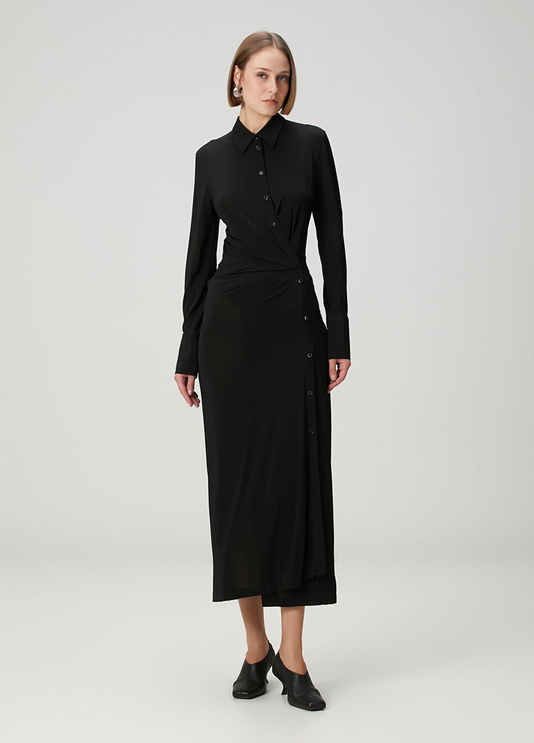 Helmut Lang Siyah Maxi Elbise