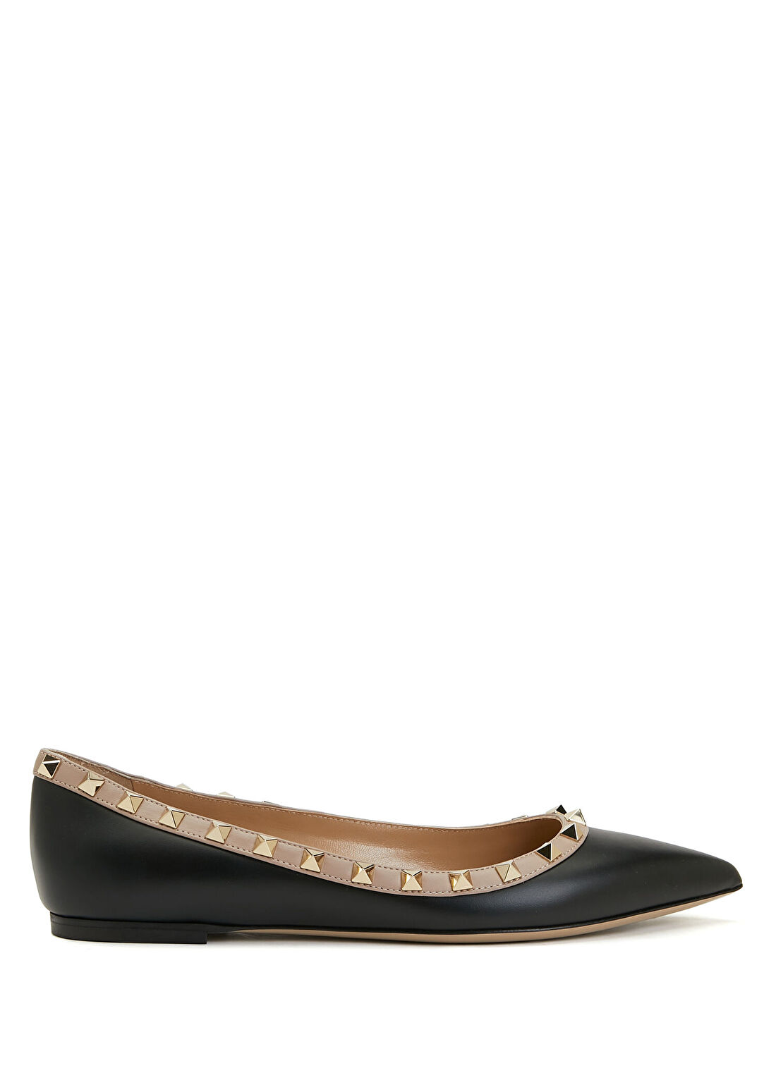 Valentino Garavani Rockstud Siyah Deri Babet
