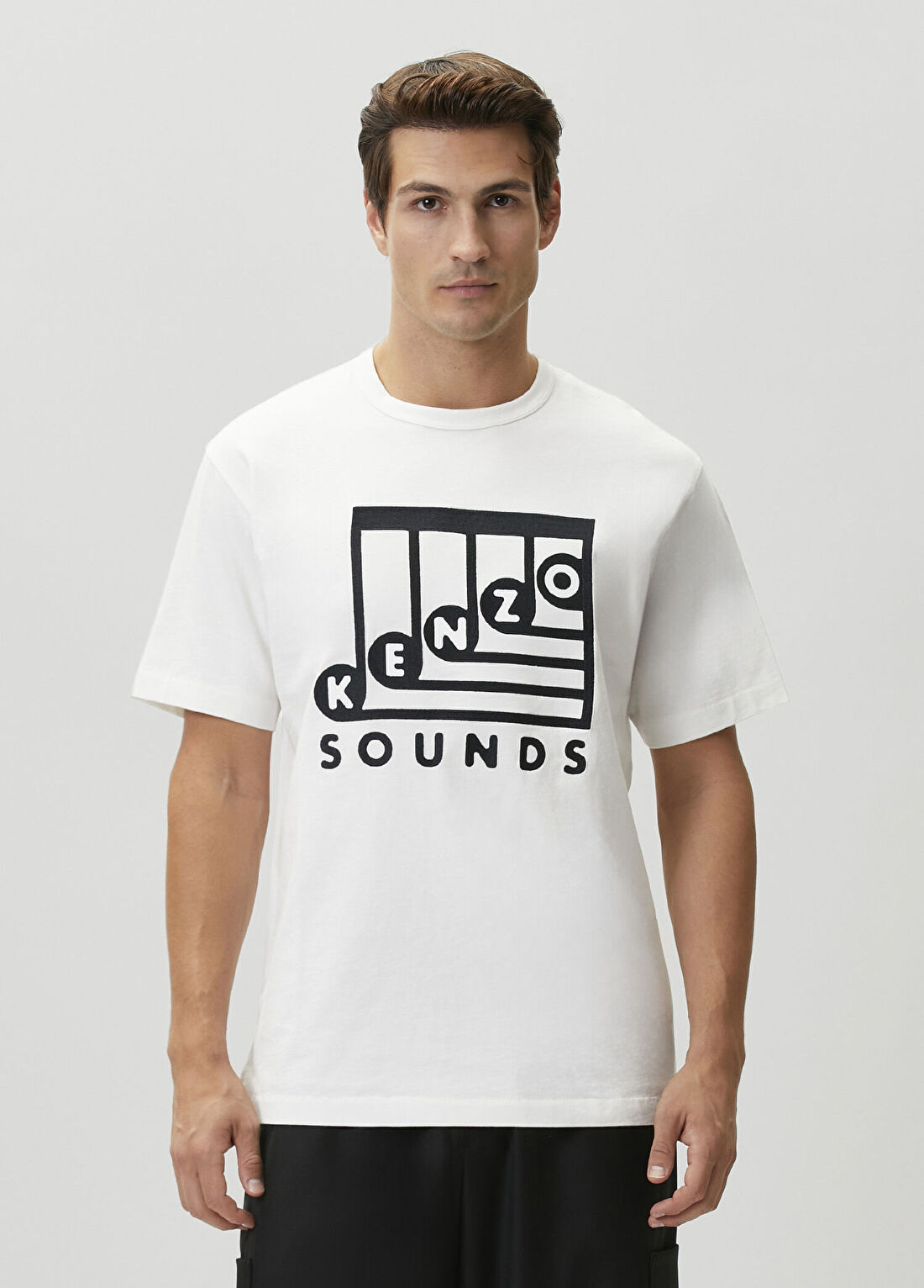 Kenzo Sounds Classic Kırık Beyaz T-shirt