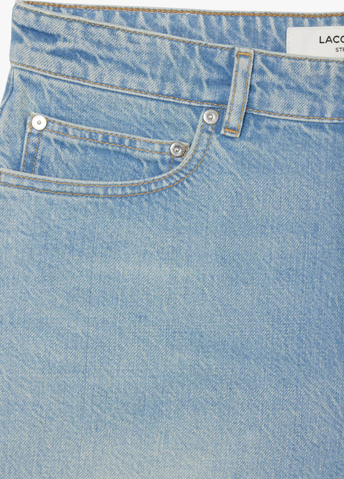 Lacoste Mavi Straight Fit Organik Pamuk Erkek Bermuda Şort görsel 4