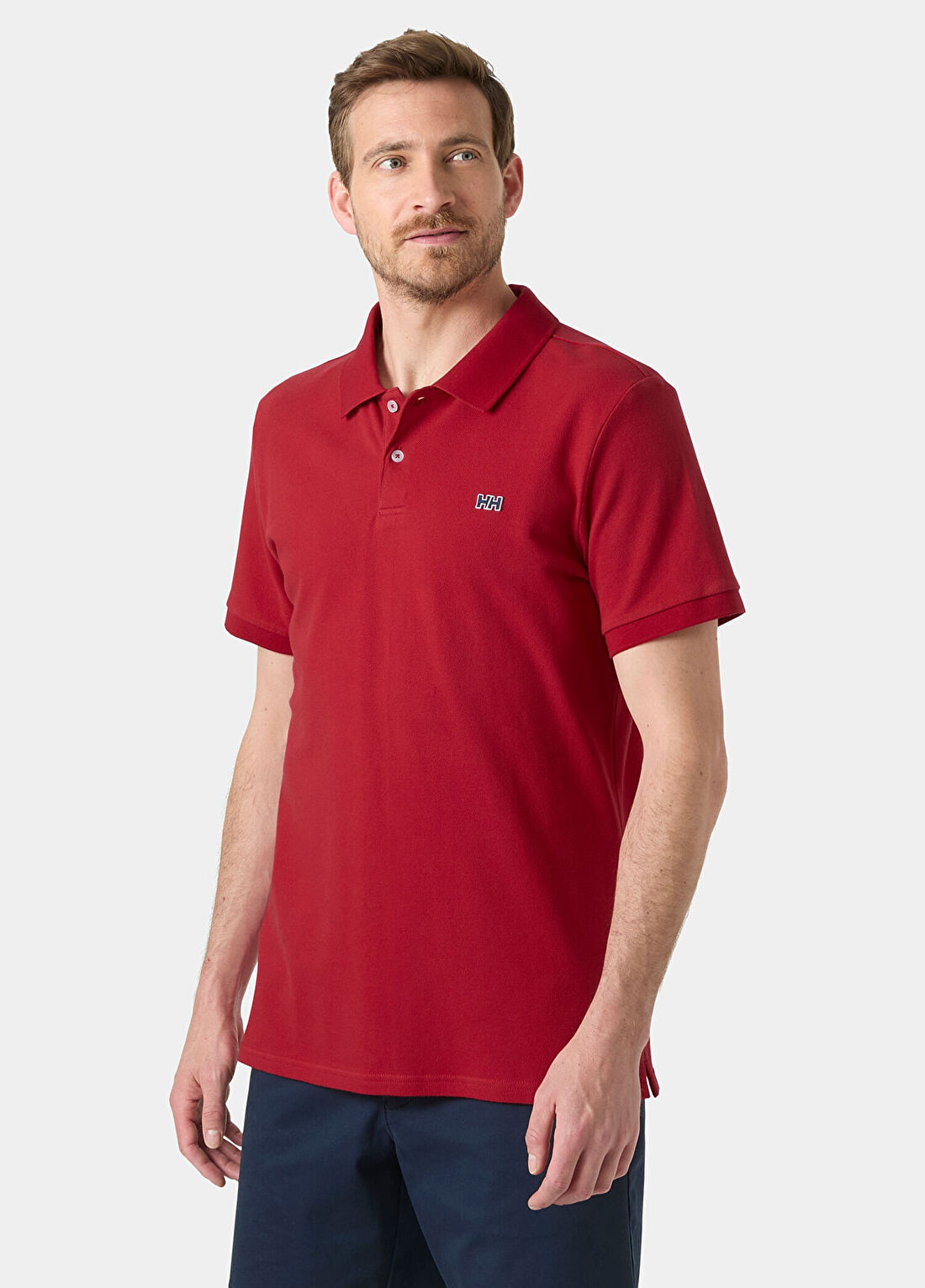 Helly Hansen Hudson Red Pamuklu Polo Yaka Kısa Kollu Erkek T-Shirt