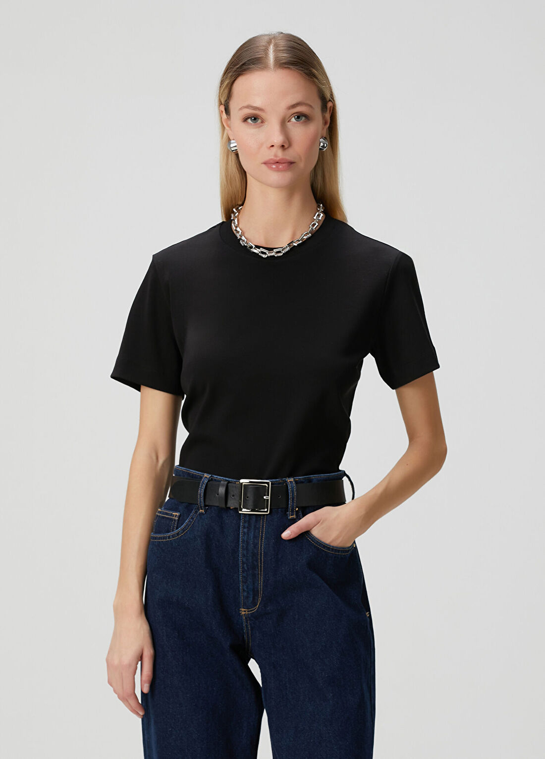 Beymen Collection Siyah T-shirt görsel 4