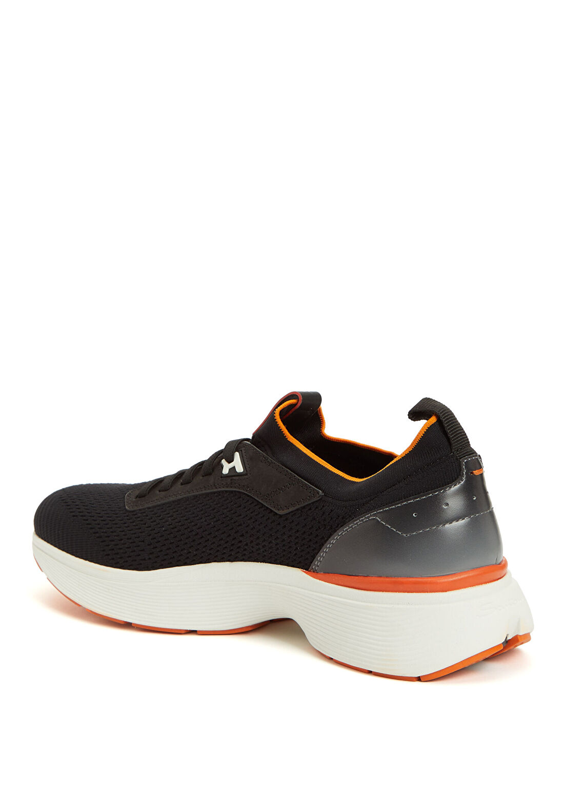 Santoni Sport Siyah File Dokulu Erkek Sneaker görsel 3