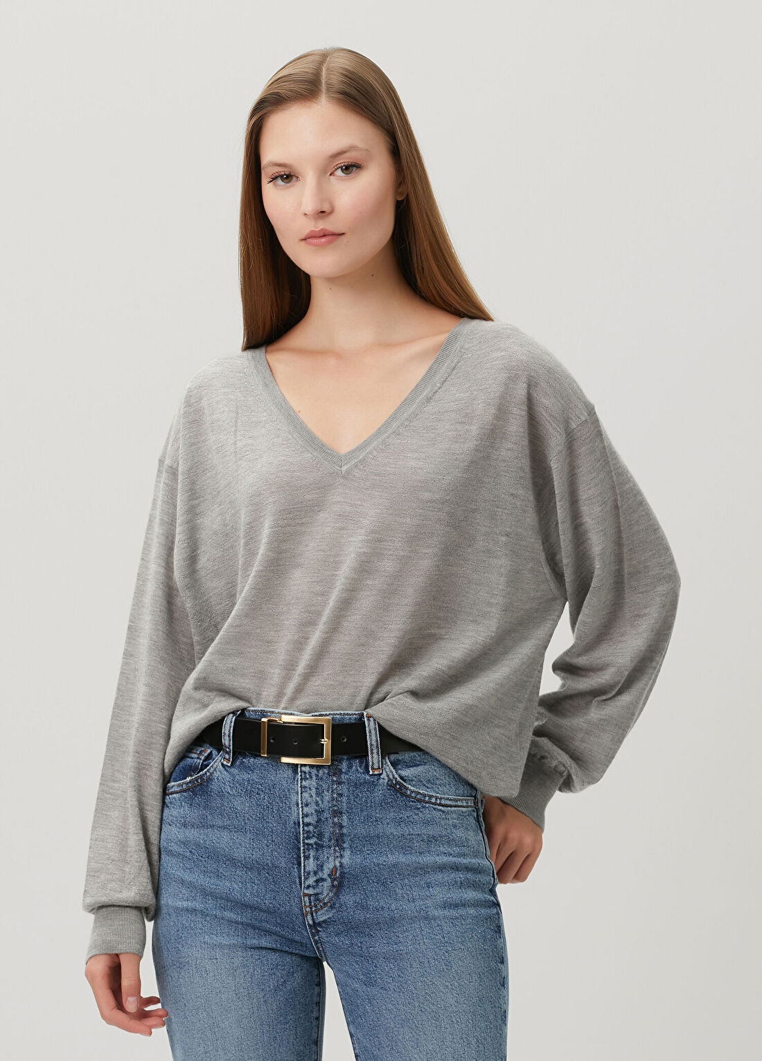 Frame Denim Gri Kaşmir Triko görsel 3