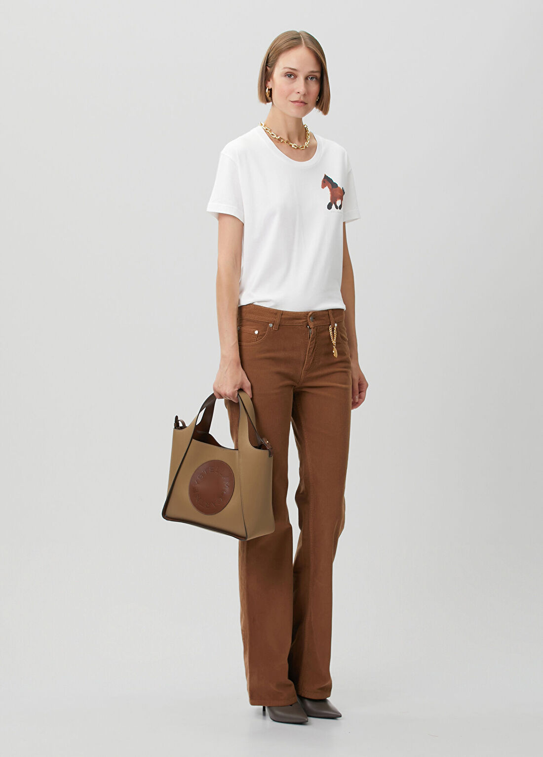 Stella McCartney Beyaz Baskılı T-shirt görsel 2
