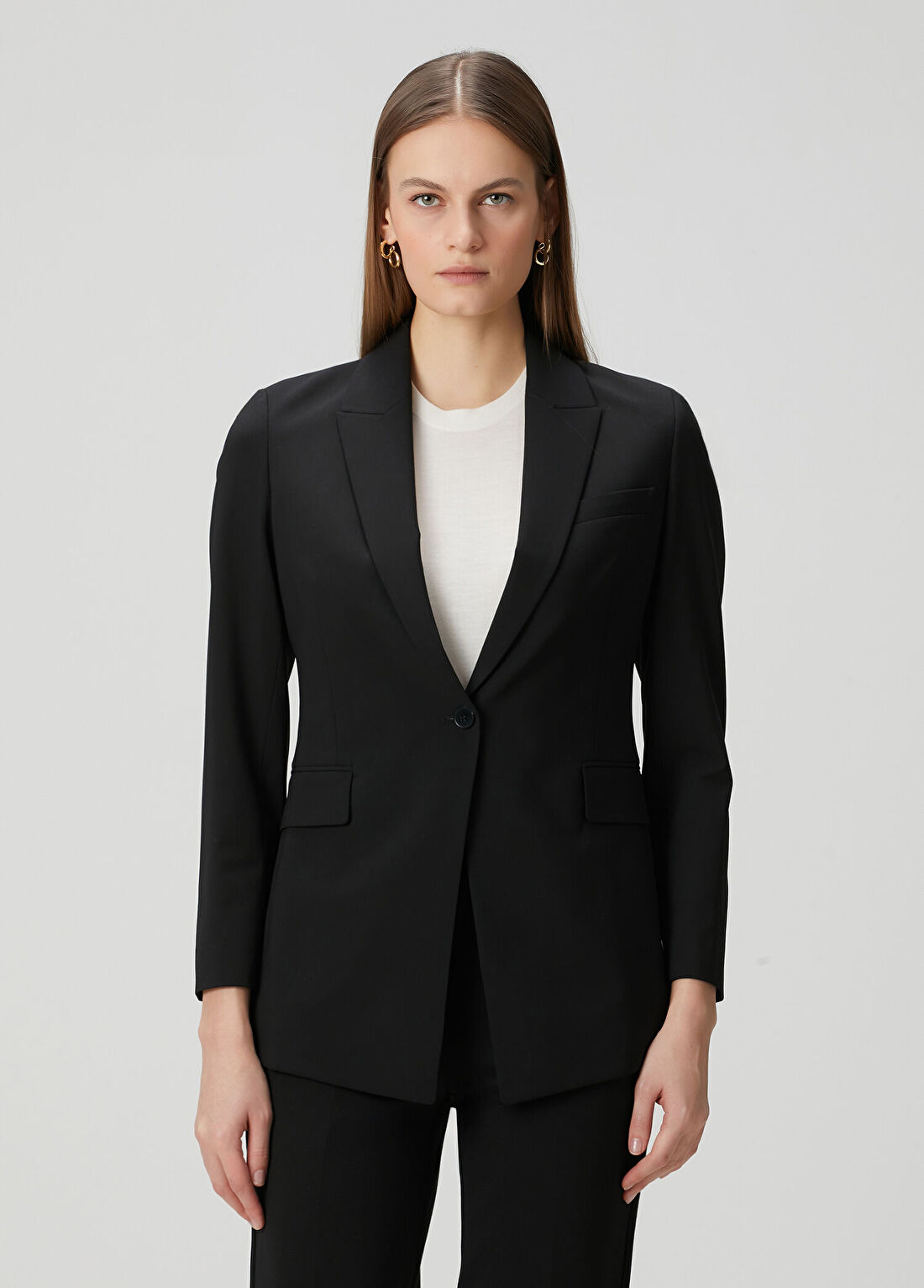 Theory Etienette Siyah Yün Blazer