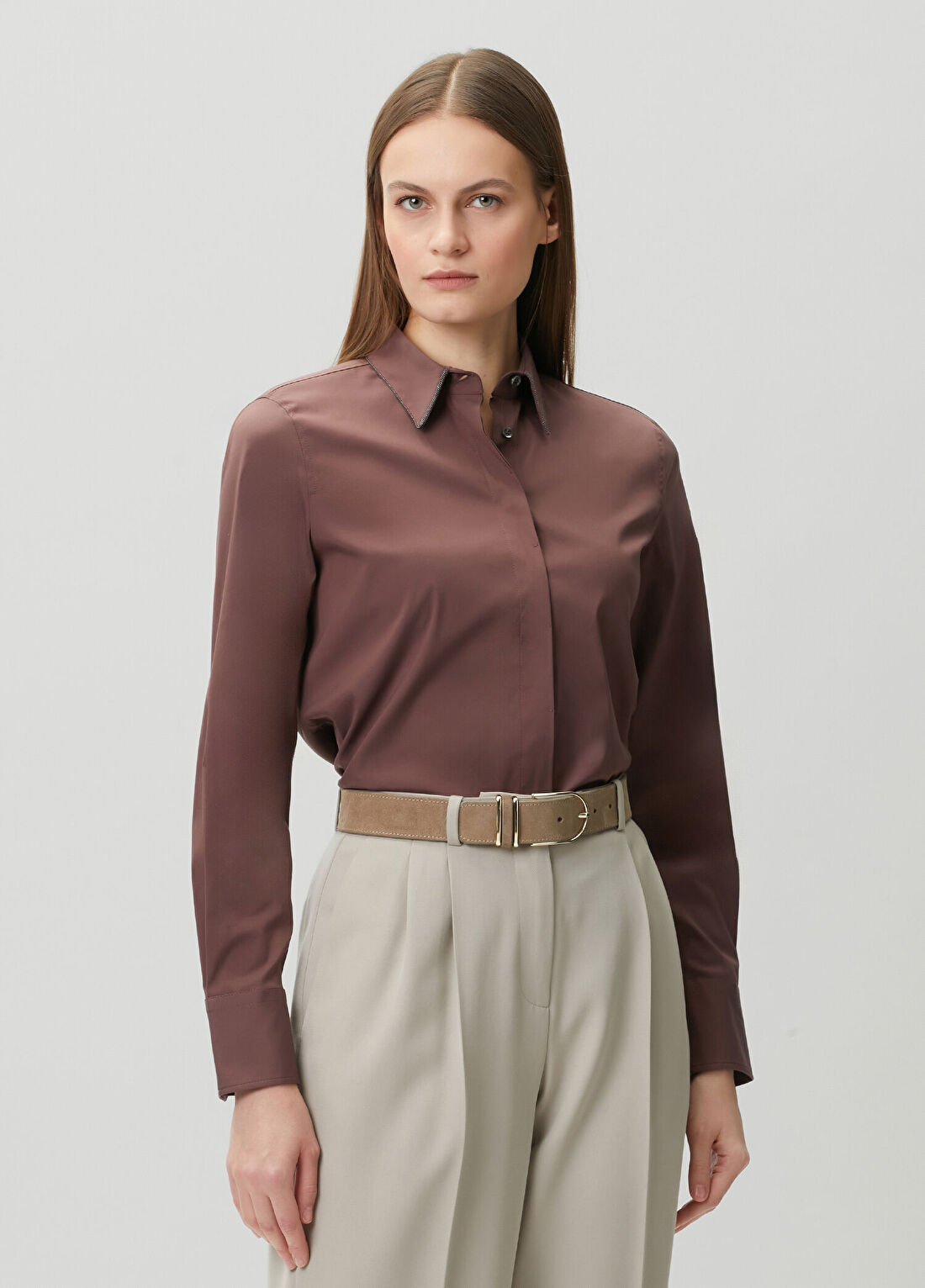 Brunello Cucinelli Mürdüm Gömlek