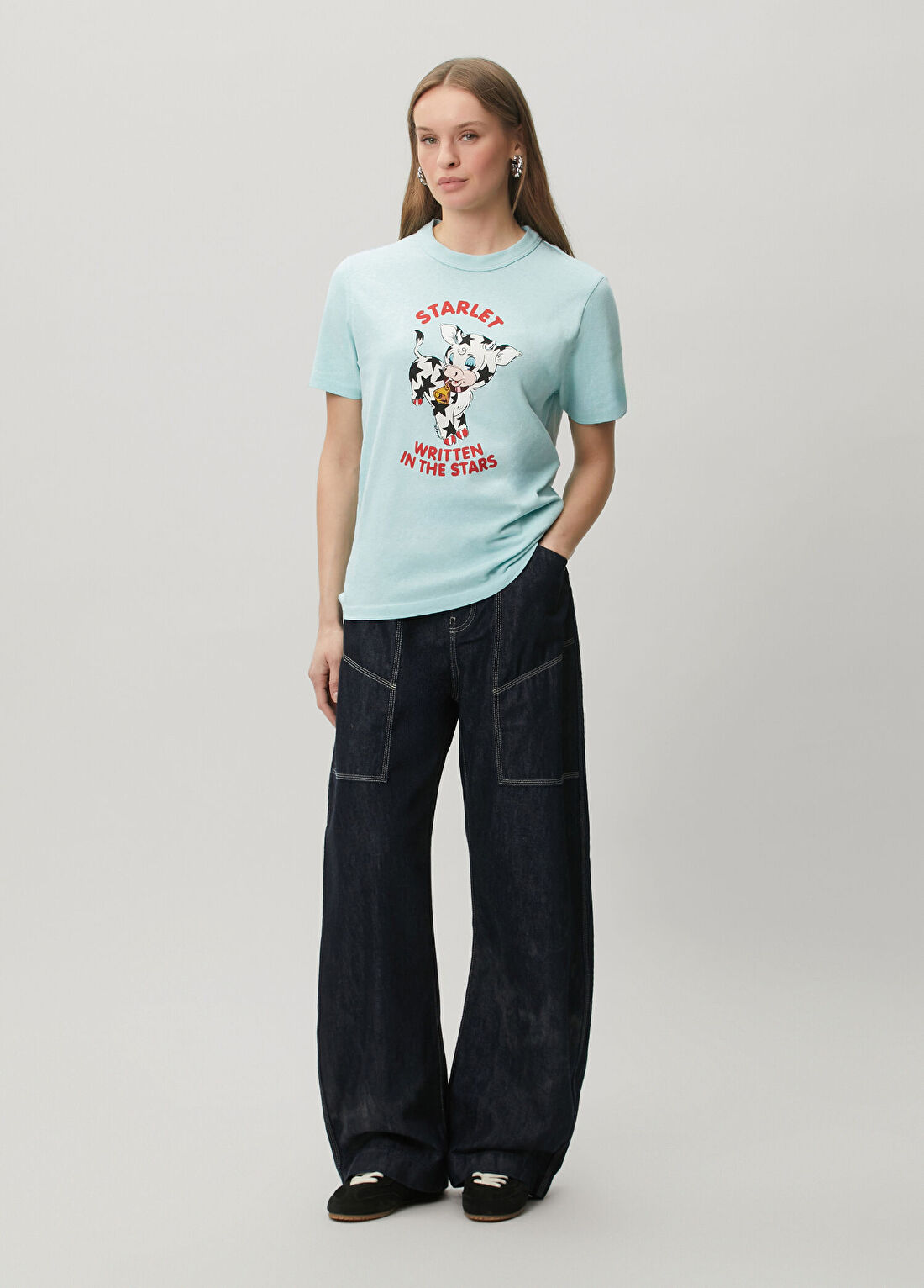 Kenzo Cartoon Mavi T-shirt görsel 2