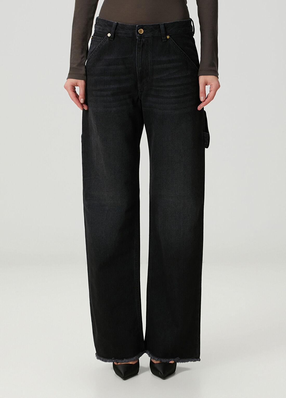 Darkpark Lara Relaxed Fit Siyah Jean Pantolon görsel 2