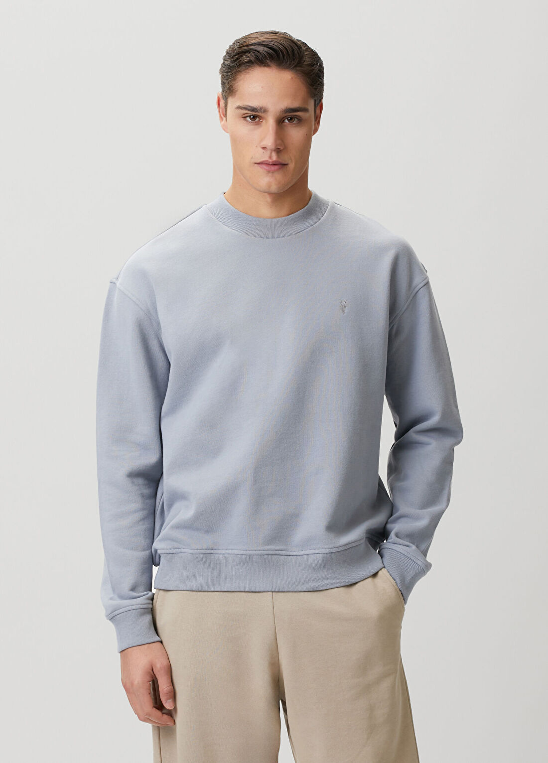 AllSaints Asher Açık Mavi Sweatshirt