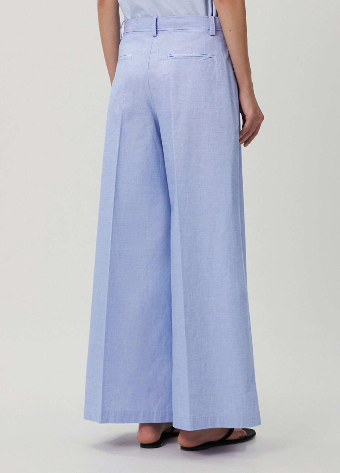 Polo Ralph Lauren Mavi Wide Leg Pantolon görsel 4